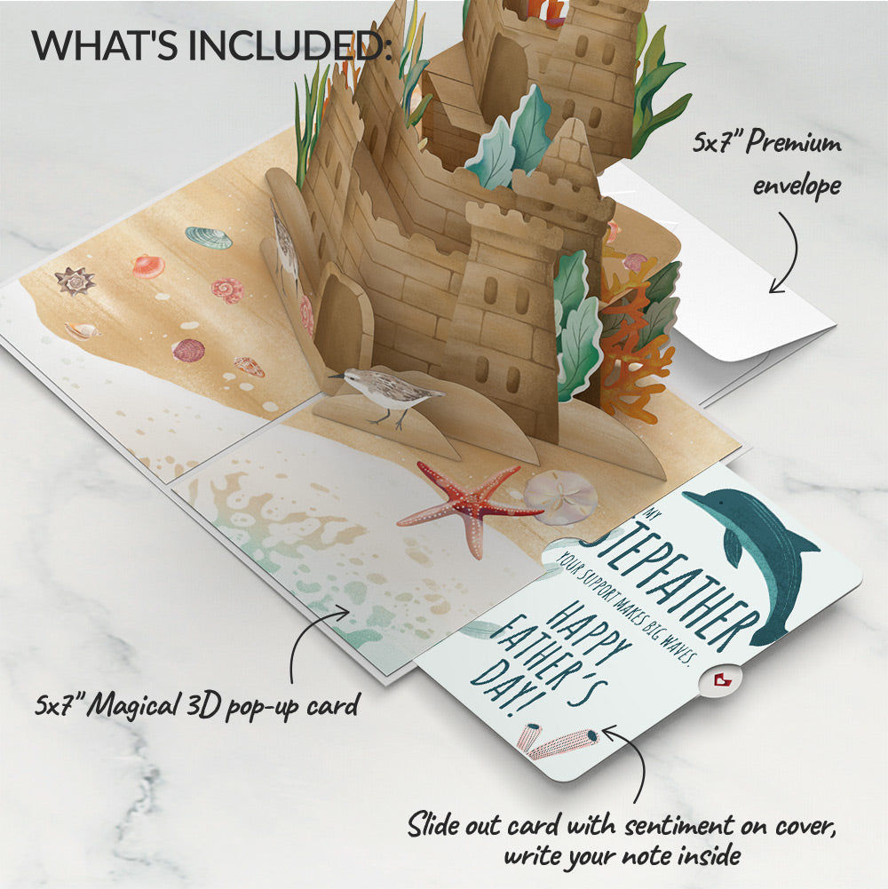 Seaside Sandcastle Father’s Day Pop-Up Card and Sentiment Set for Stepfather、mySite、solidvoid