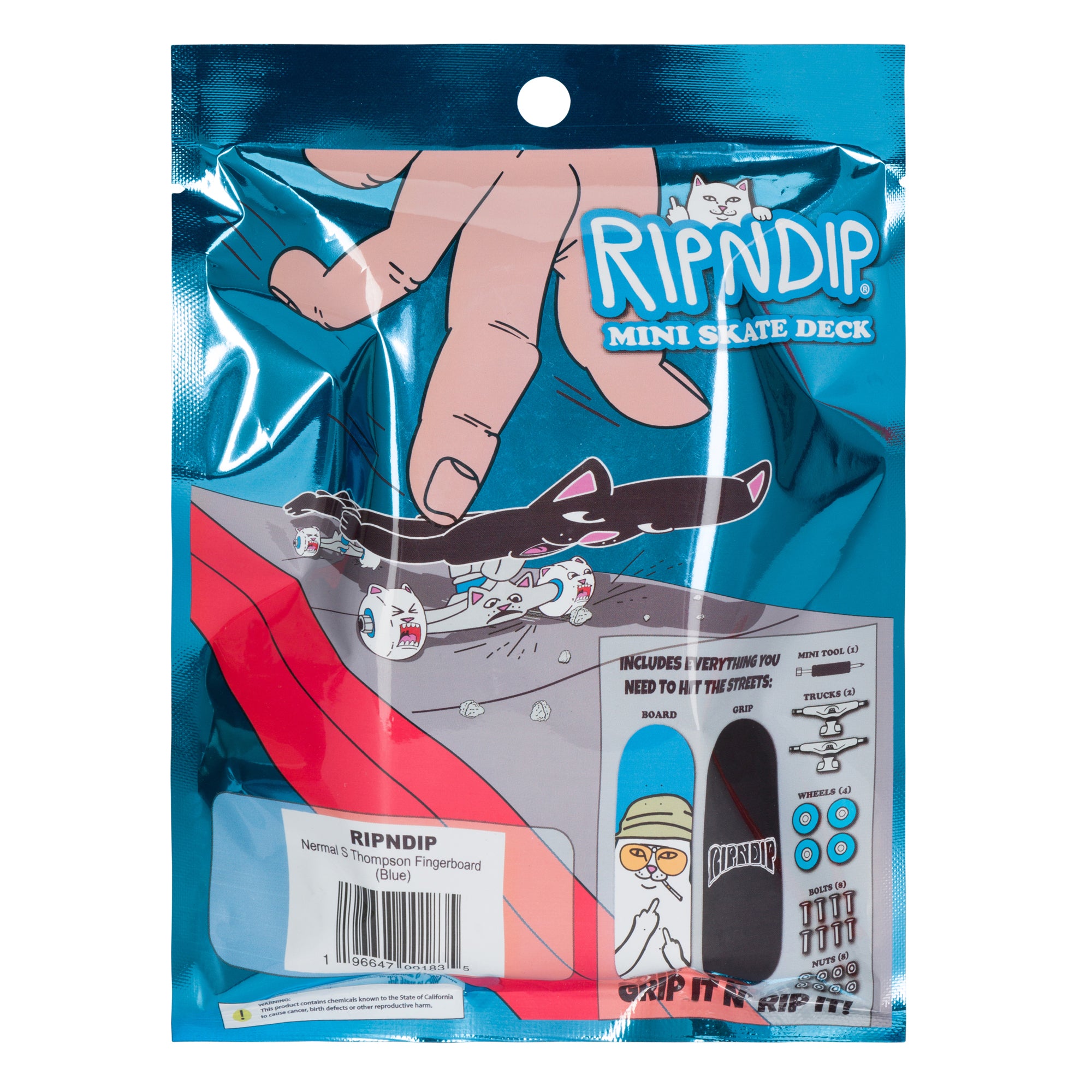  Nermal S Thompson Mini Skateboard (Blue)、mySite、merchandisen