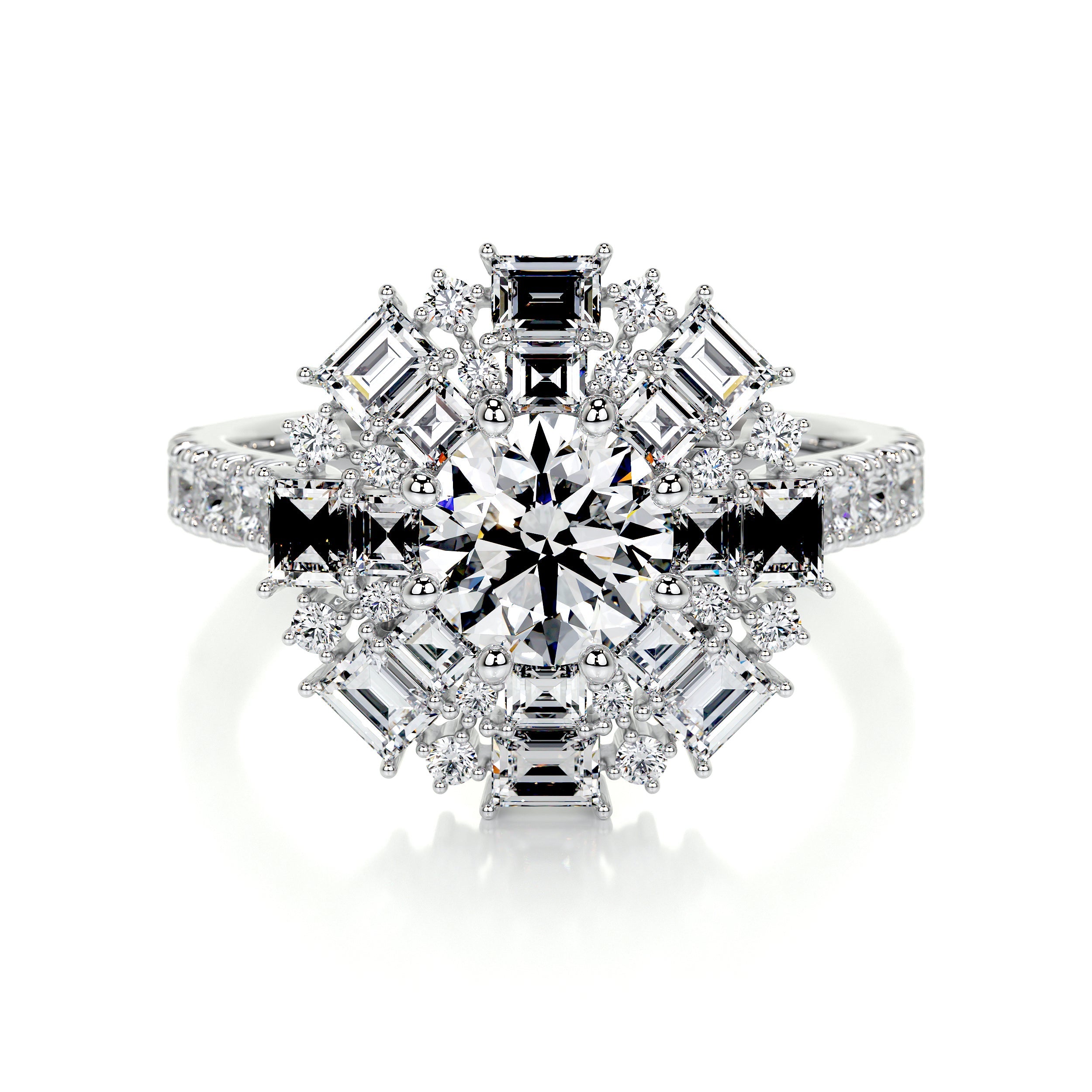 Snowflake Lab Grown Diamond Ring -18K White Gold、mySite、hinf8tx79