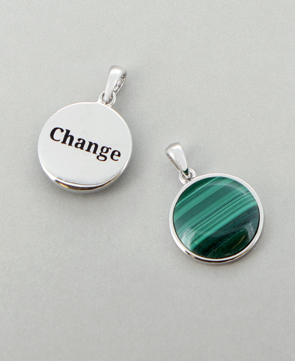 Change Malachite Sterling Silver Pendant、mySite、topwebapps