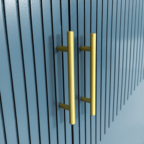 70.07"Large Size 4 Door Cabinet, Suitable For Living Room, Kitchen, Bedroom, Corridor (Champagne)、、xpatfood