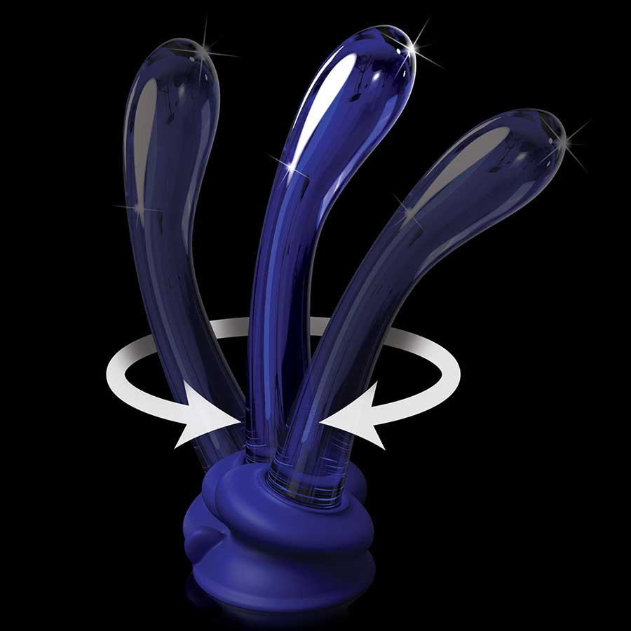Icicles No. 89 Blue Glass Anal Dildo with Suction Cup by Pipedream Products、mySite、bottomscart