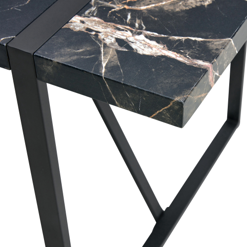 Rustic Industrial Rectangular Wood Dining Table For 4-6 Person, With 1.5" Thick Engineered Wood color Tabletop and Black Metal Legs,Desk For Kitchen Dining Living Room, 55.1" x 31.4"x 29.9"1529W115172、、casual