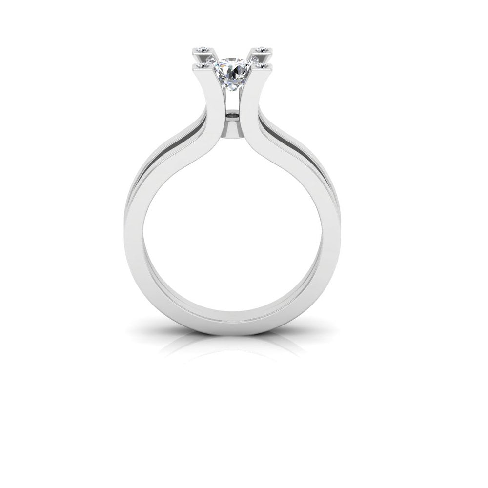 Simplistic Split Shank Moissanite Engagement Ring、mySite、hinf8tx79