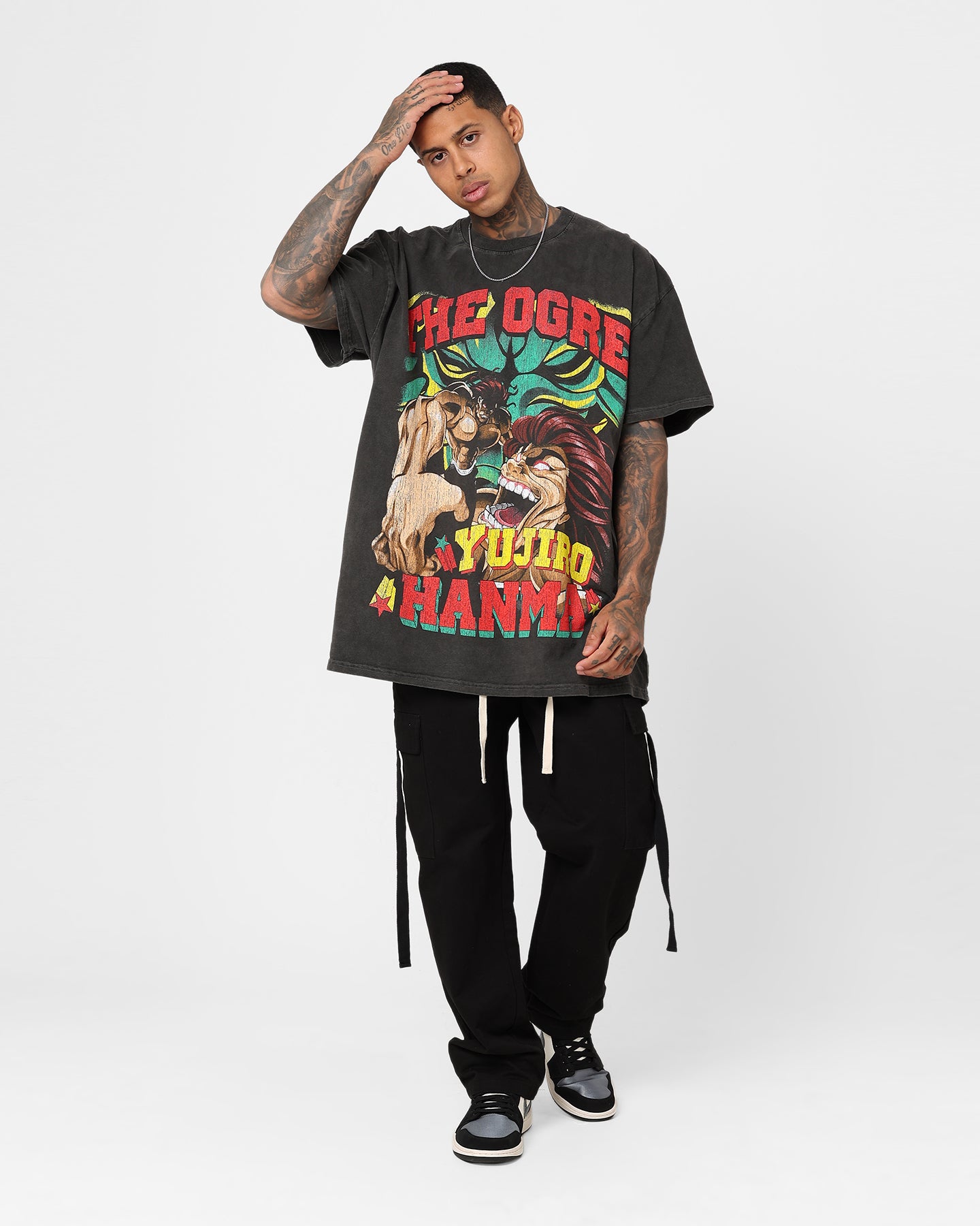 Goat Crew X Baki Yujiro Heavyweight Vintage T-Shirt Black Wash、mySite、zt4zffjzw