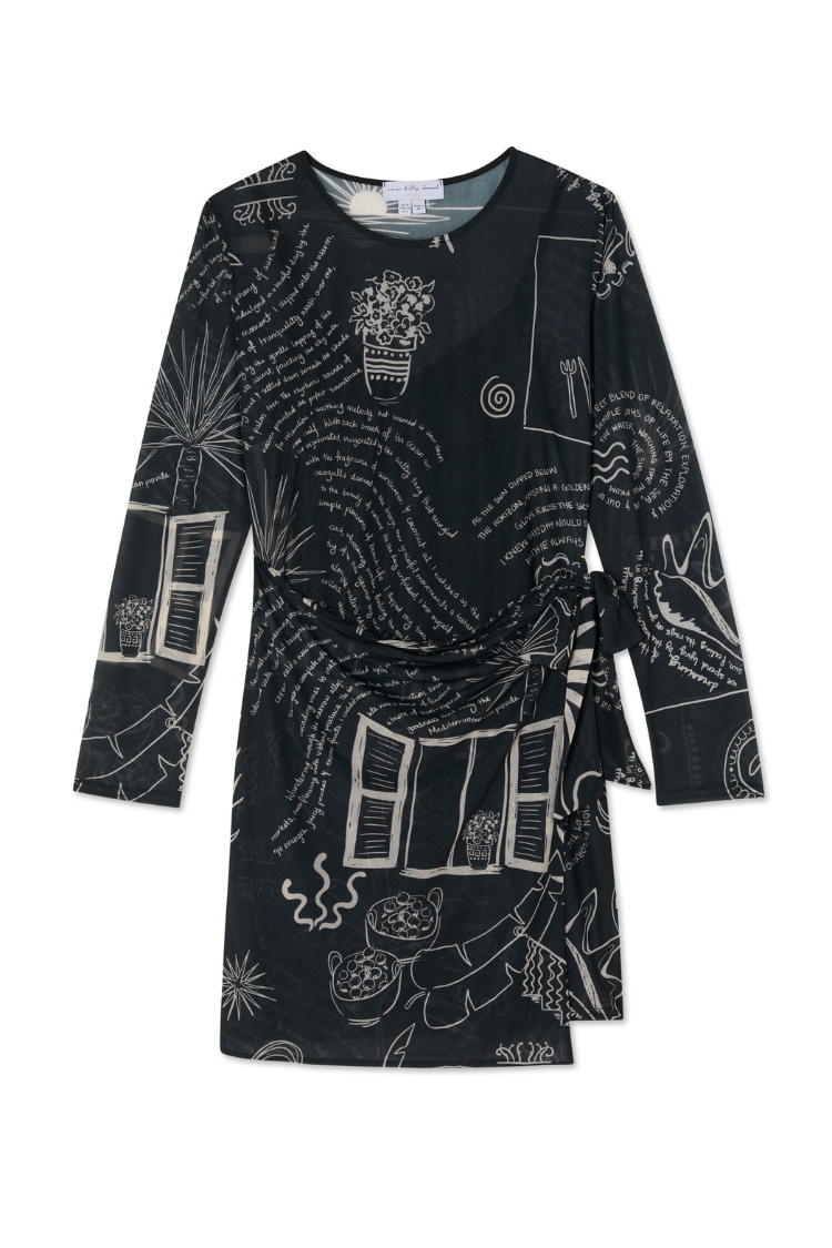 Mono Palma Mesh Mini Wrap Dress、mySite、solidvoid