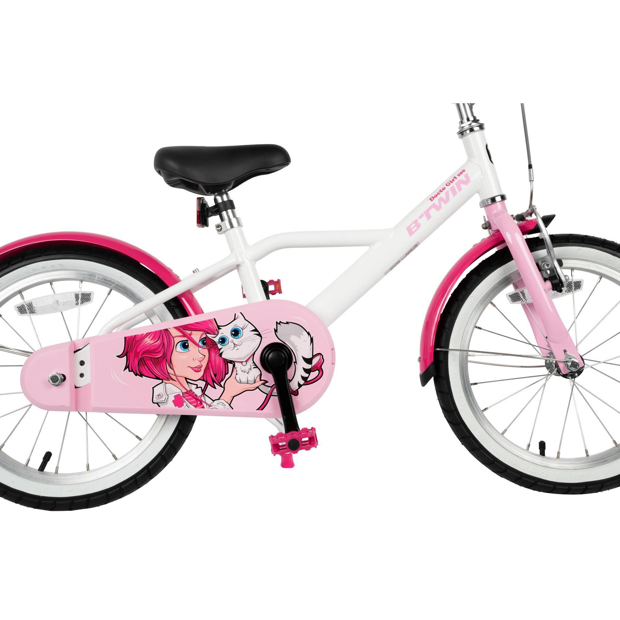 Btwin HYC500 Girls' Hybrid Bike 16 Kids' 3'7 to 4'0