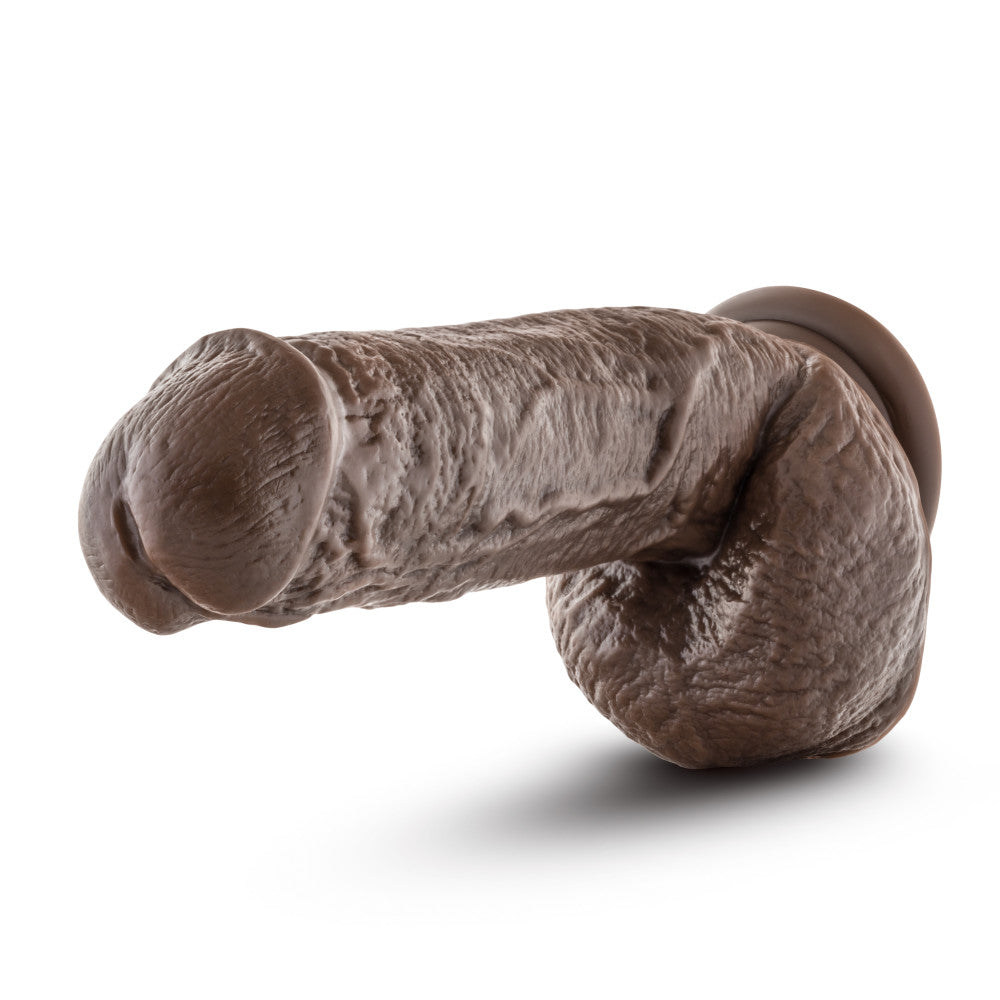 Dr. Skin By Blush® | Mr. D Realistic Chocolate 8.5-Inch Long Dildo With Balls & Suction Cup Base、mySite、bottomscart