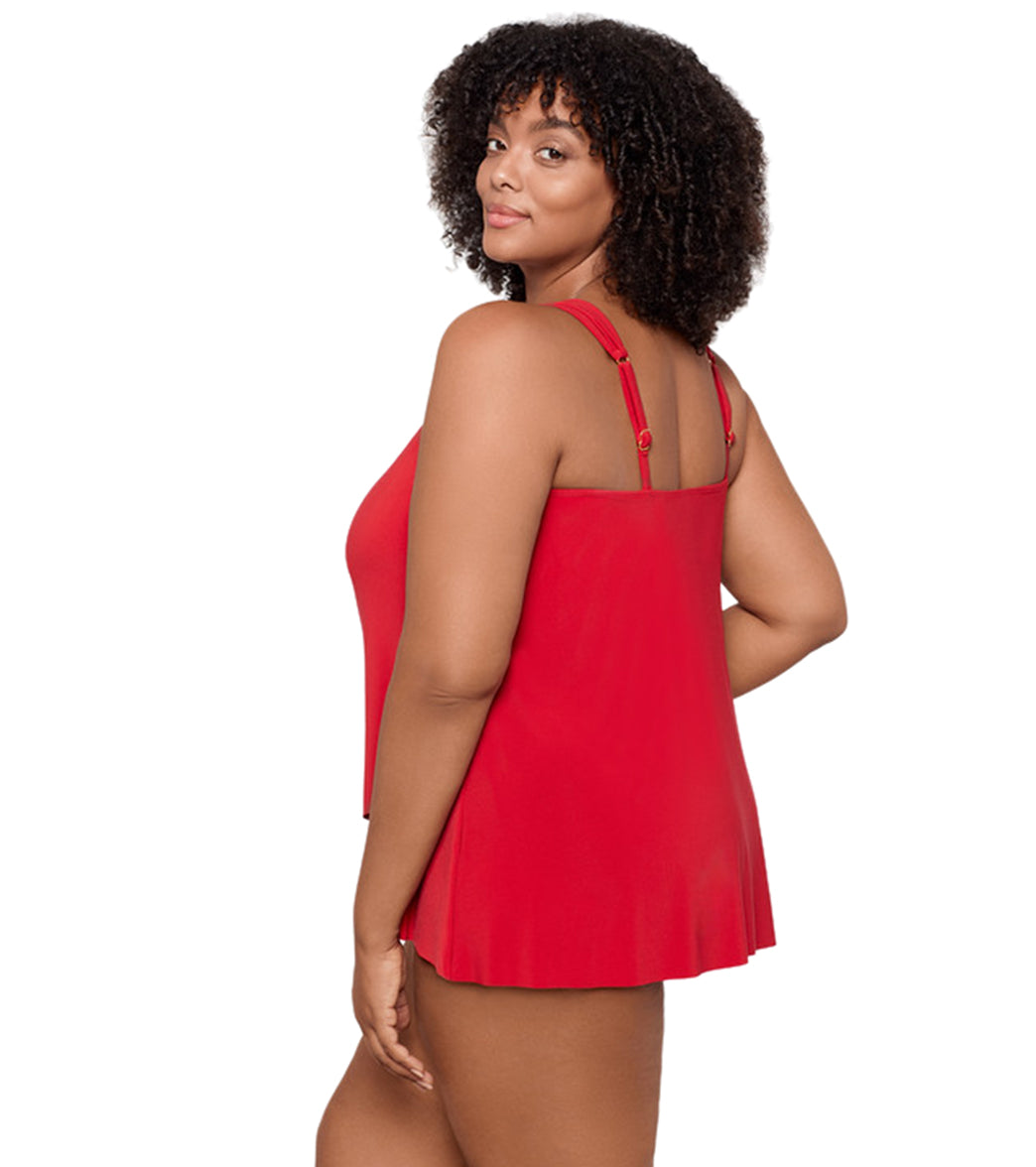 Miraclesuit Plus Women's Plus Size Razzle Dazzle Dazzle Tankini Top、mySite、noshort