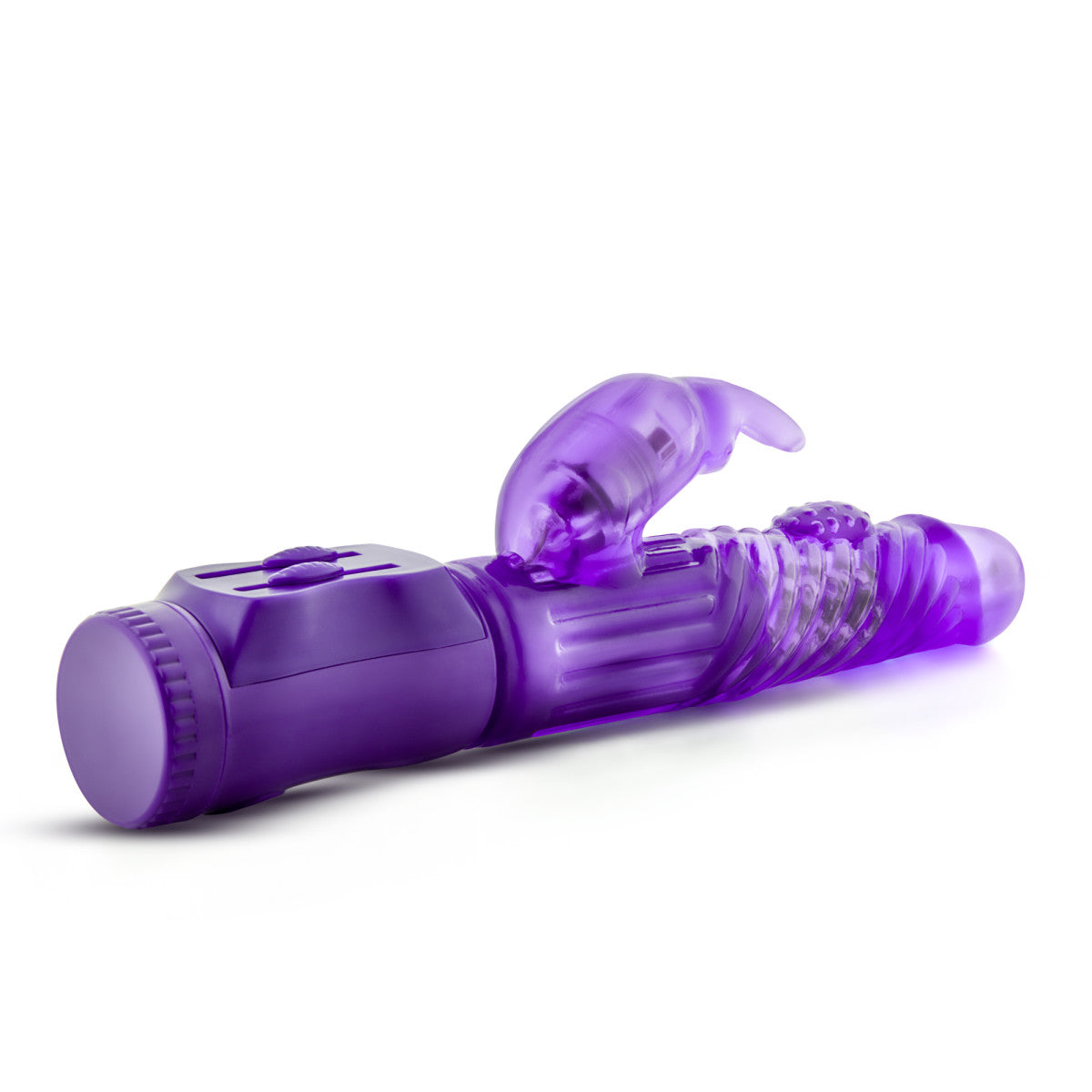 B Yours By Blush® | Beginner's Bunny Purple 8.75-Inch Rabbit Vibrator、mySite、bottomscart