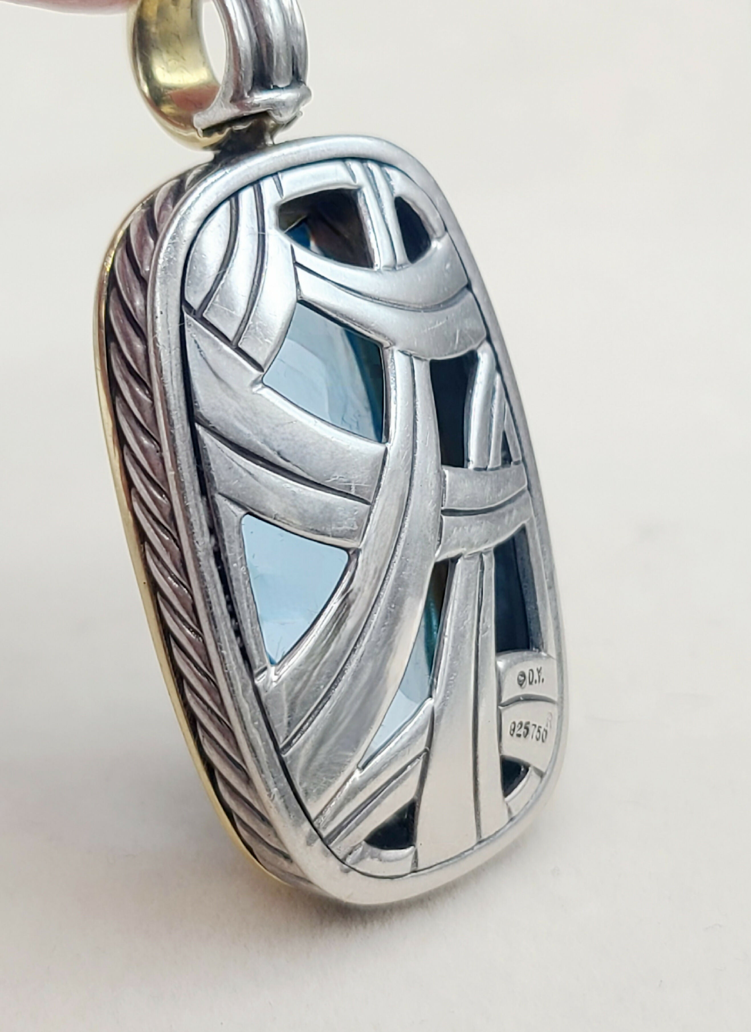 David Yurman Jumbo Albion Elongated Pendant 鈥?Blue Topaz、mySite、hinf8tx79