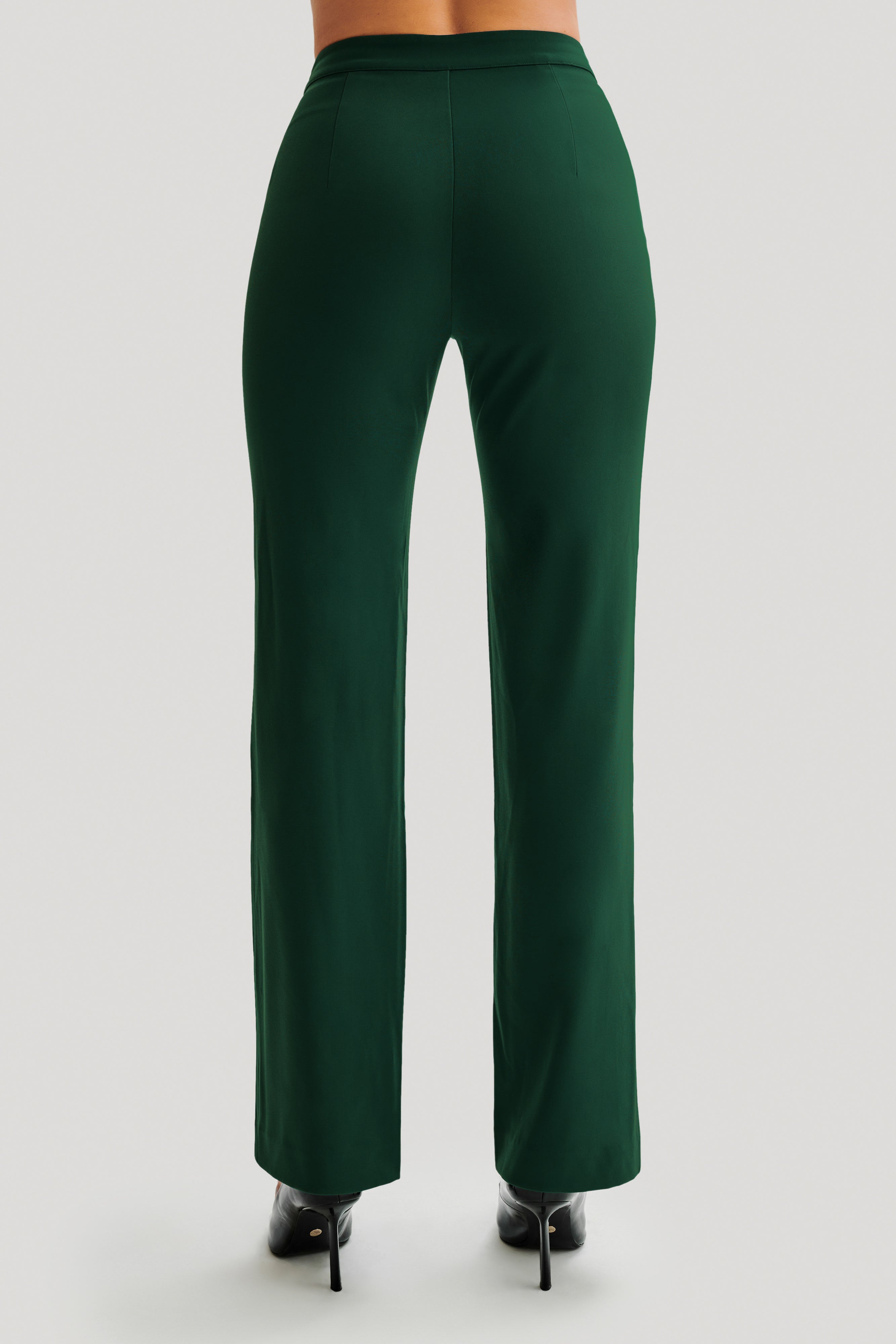 Allanah Straight Leg Pant - Forest Green、mySite、solidvoid