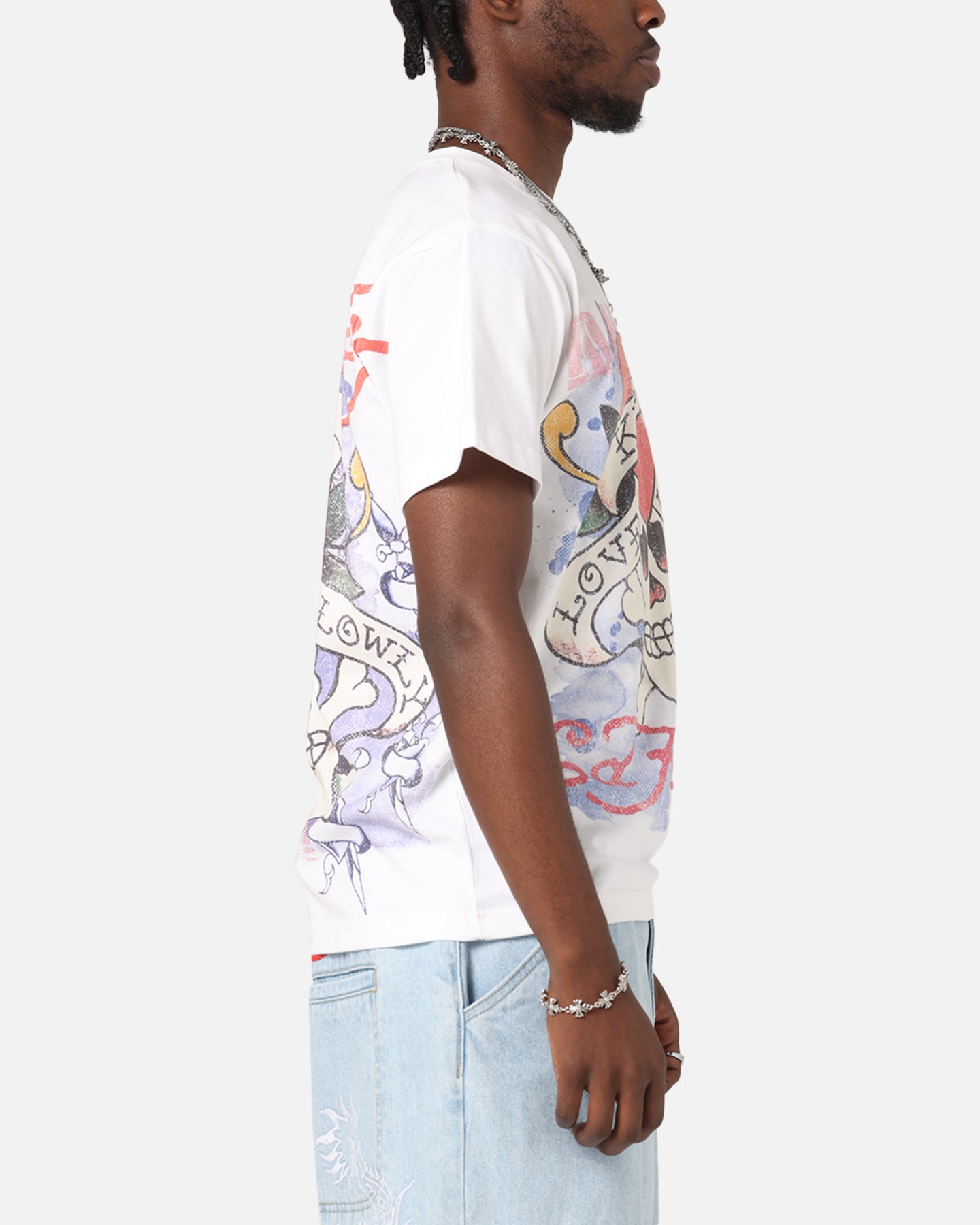 Ed Hardy Love Kills Slowly Vintage T-Shirt White、mySite、zt4zffjzw