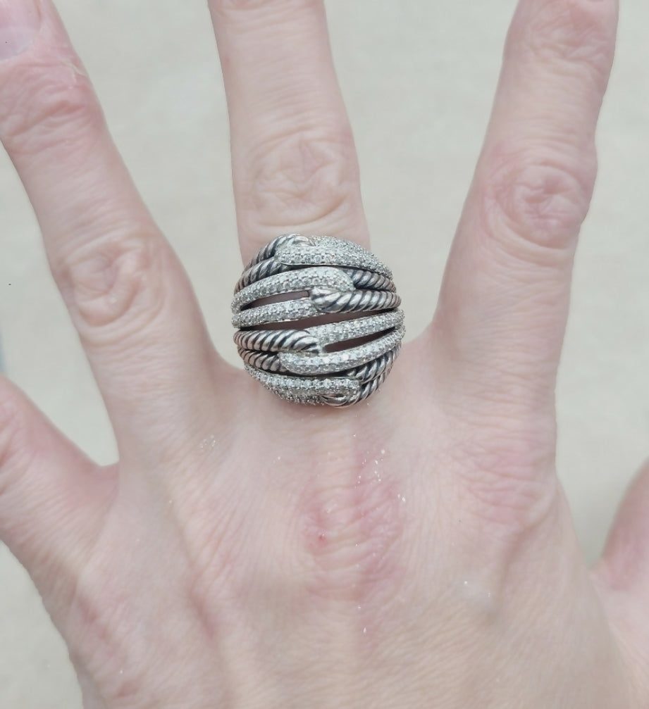 David Yurman Labyrinth Quadruple-Loop Ring 鈥?Diamonds、mySite、hinf8tx79
