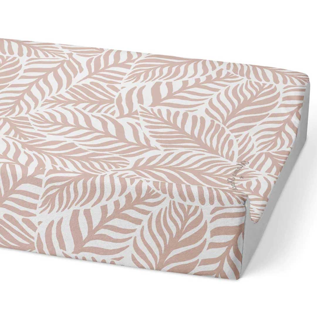  Mama Shack Anti Roll Changing Mat - Linear Leaf / Blush Pink、mySite、merchandisen