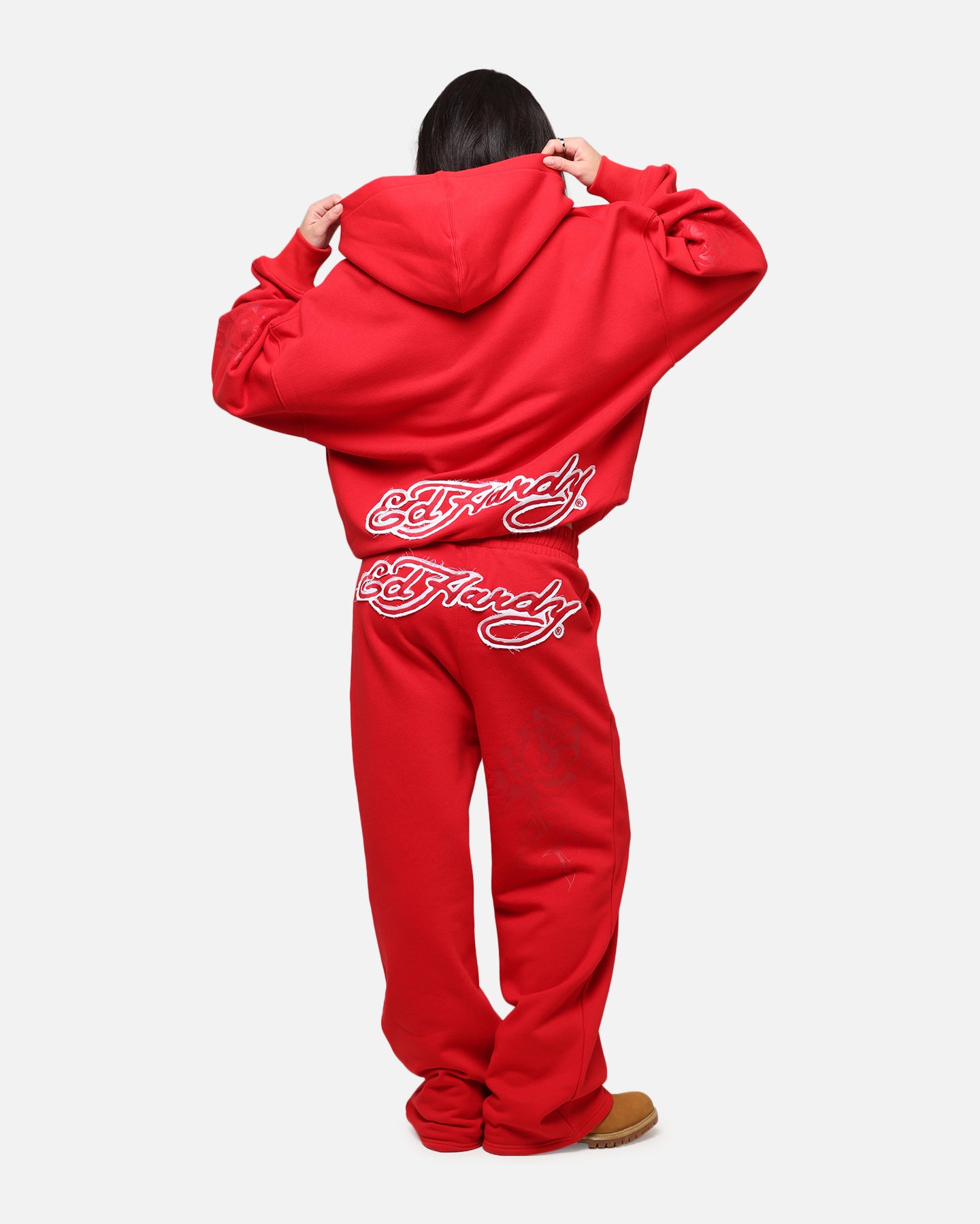 Ed Hardy Women's Rose Zip Hoodie Red、mySite、zt4zffjzw