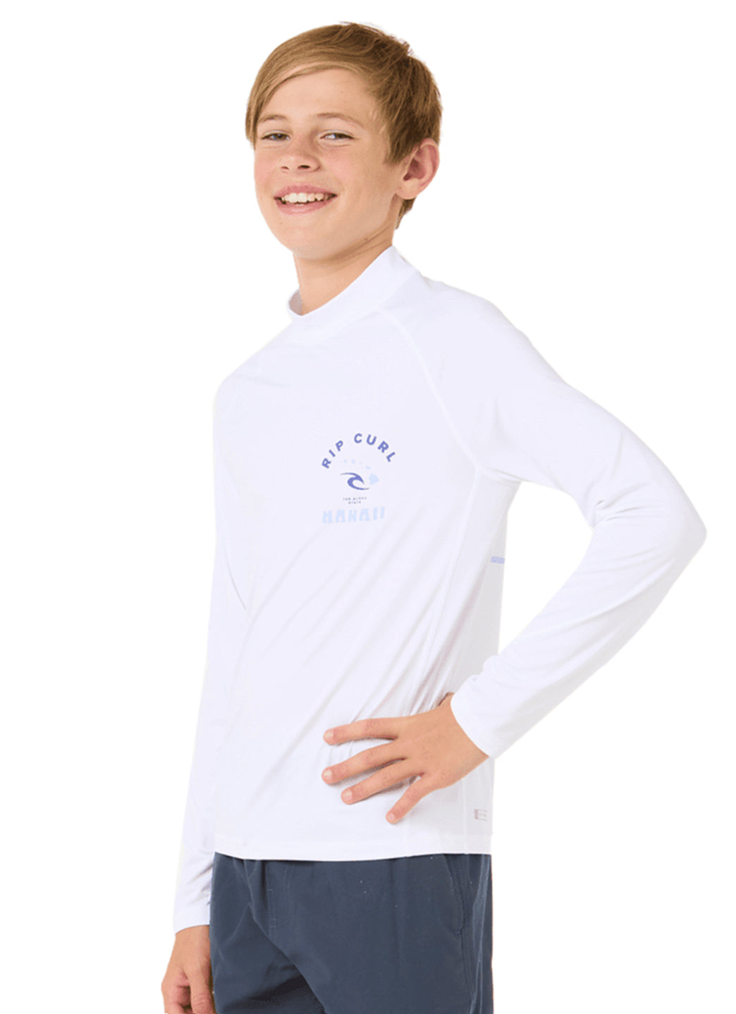 Rip Curl Boys' Island Vibe UPF 50+ Long Sleeve Rash Guard (Big Kid)、mySite、noshort