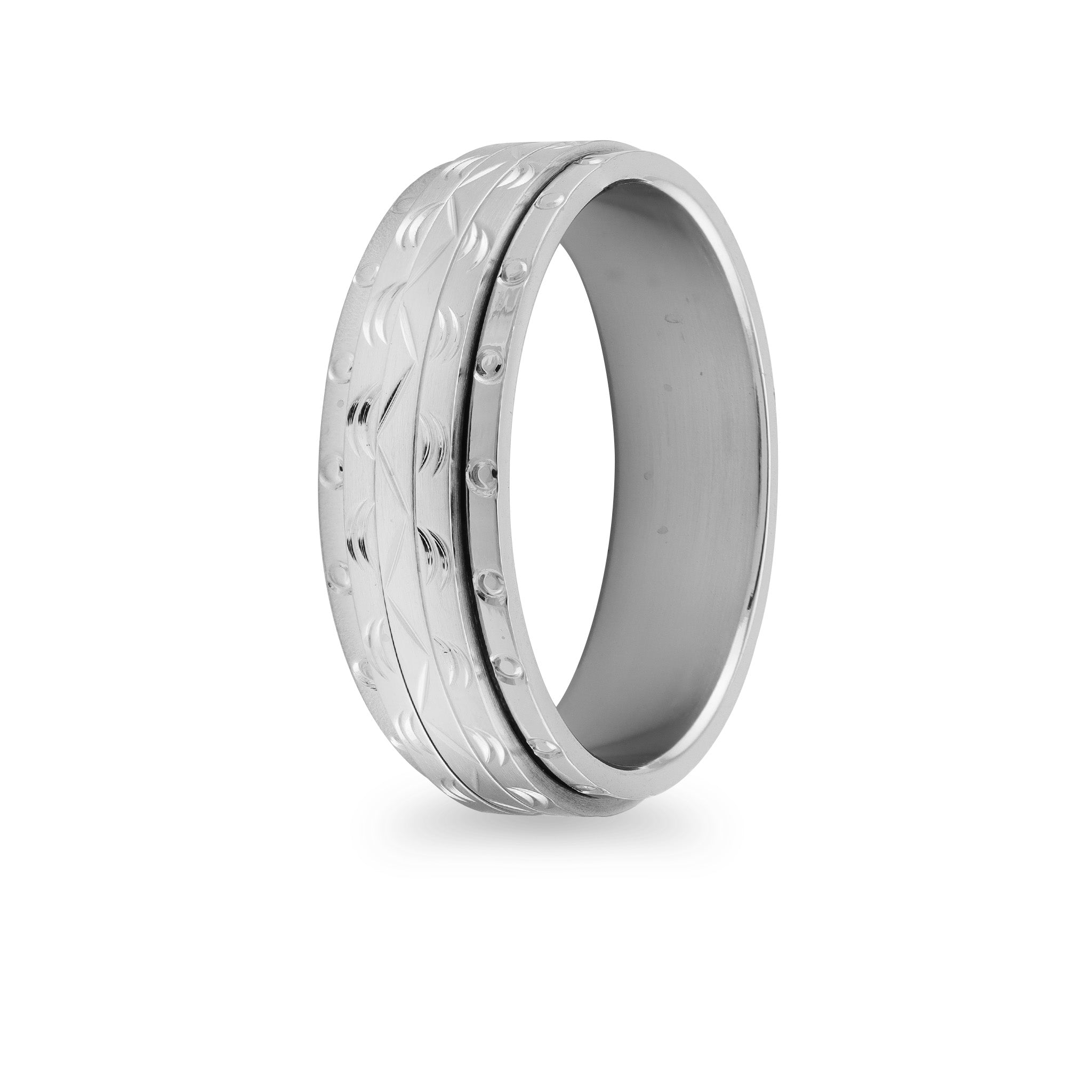 Pattern Groove Center With Circular Groove Edges Stainless Steel Spinner Center Ring / SRJ2138、mySite、dreamappss