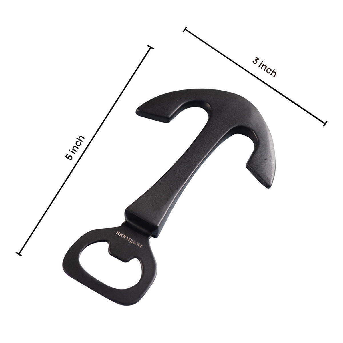 Stainless Steel Bottle Opener | Ship Anchor Shape | Black、mySite、camillekostekn