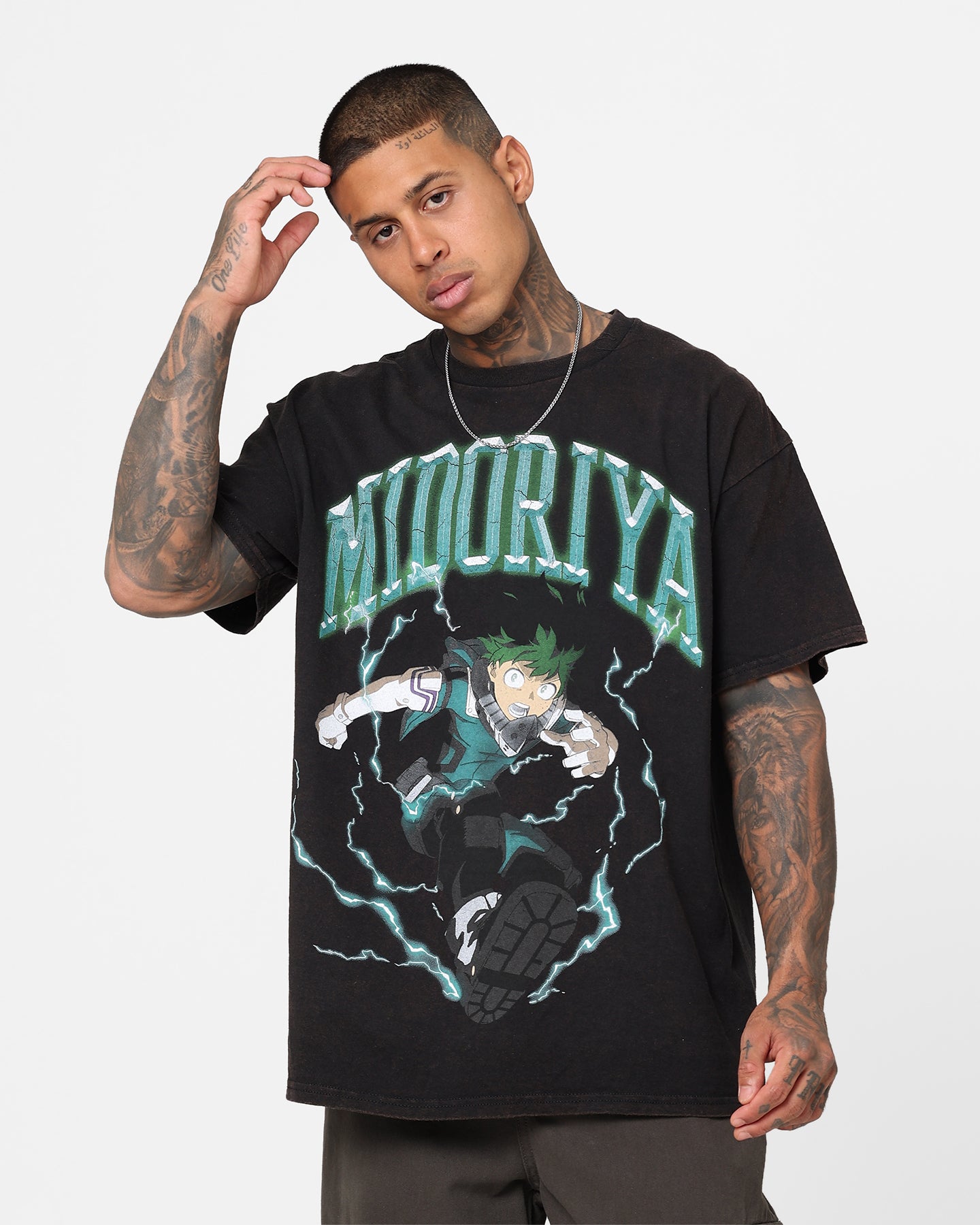 Goat Crew X My Hero Academia Midoriya Vintage T-Shirt Black Wash、mySite、zt4zffjzw