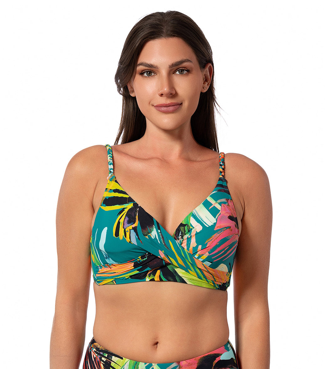 Jantzen Women's Sunset Magic Vera Surplice Bikini Top、mySite、noshort