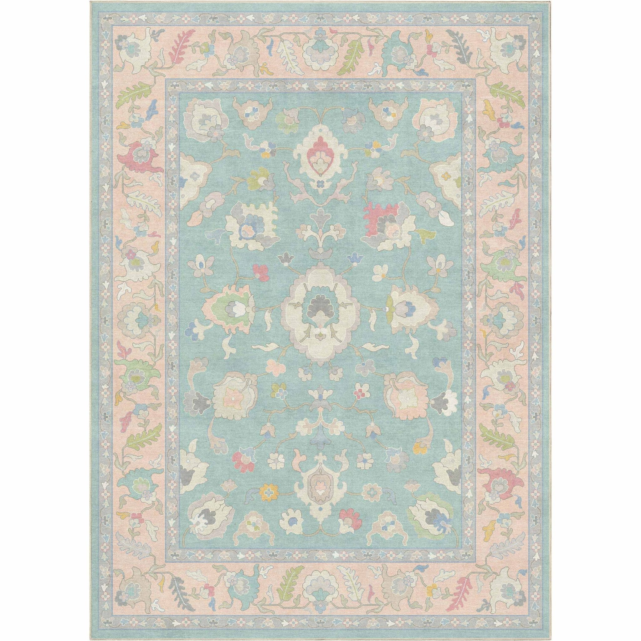 Konya Updated Traditional Oriental Pastel Rug for Living Room Bedroom Dining Room ,Easy Clean、mySite、gigharbornorthrealestate
