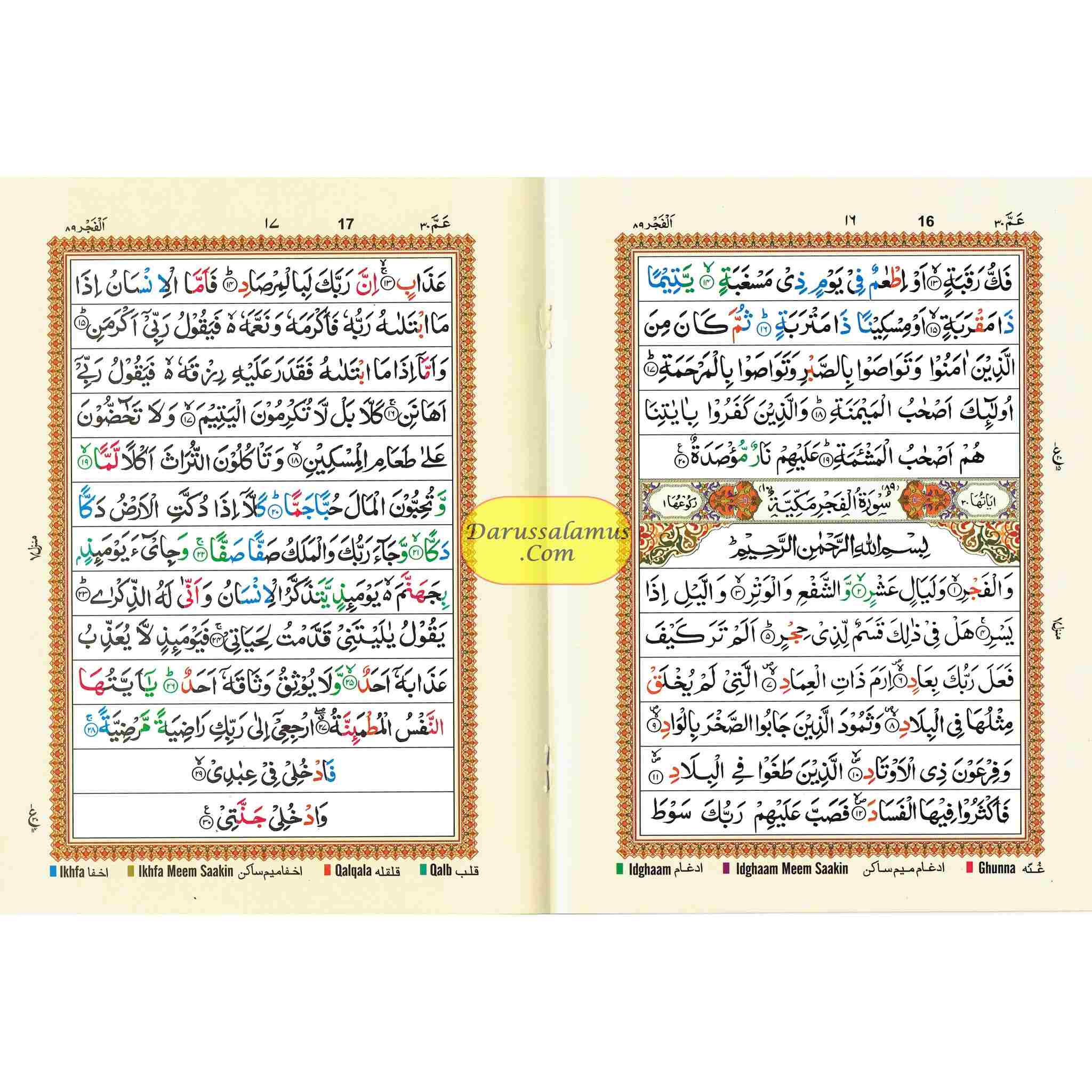 Juzz Amma Colour Coded ( Arabic Language) Standard Size 9.5 x 7.0 inch、mySite、topwebapps