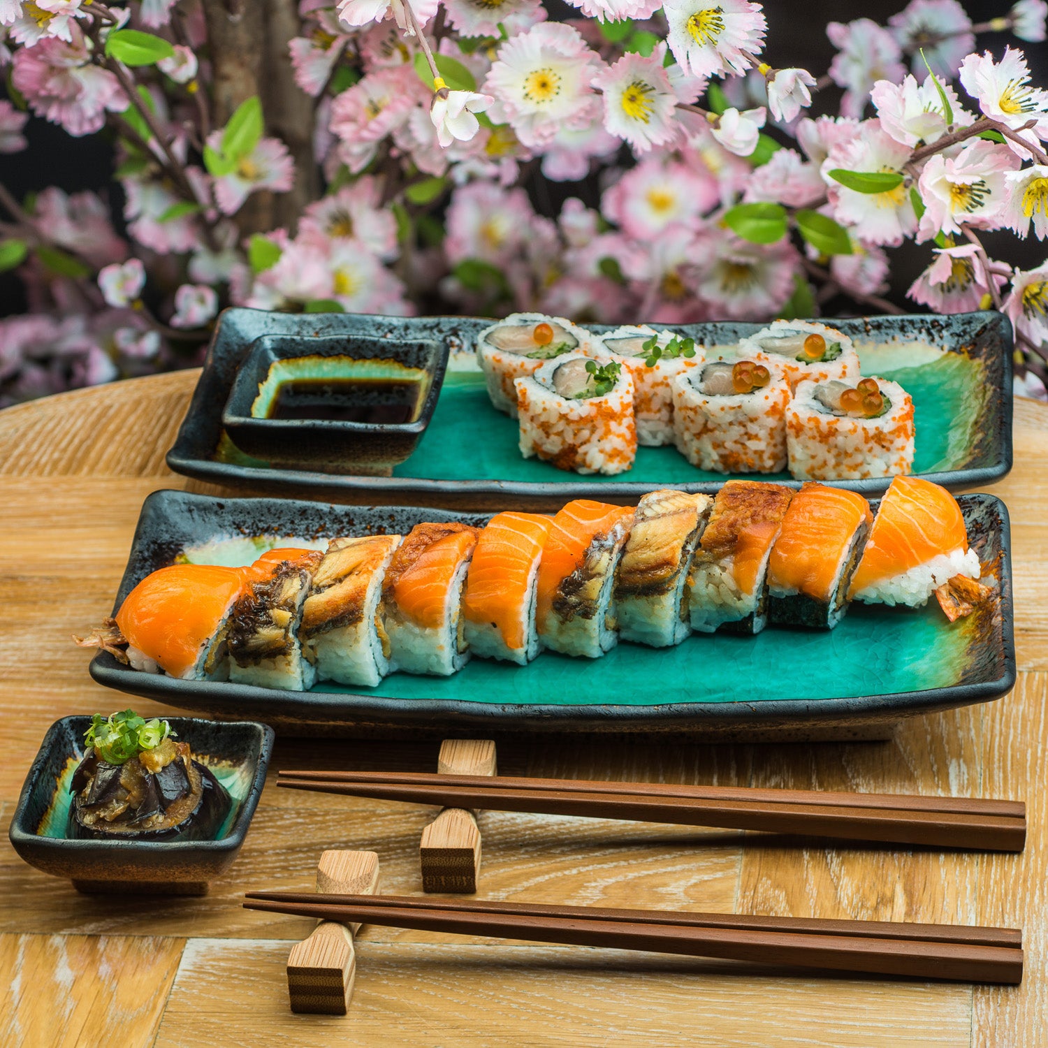 Turquoise Crackleglaze Rectangular Plate Set、mySite、topwebapps