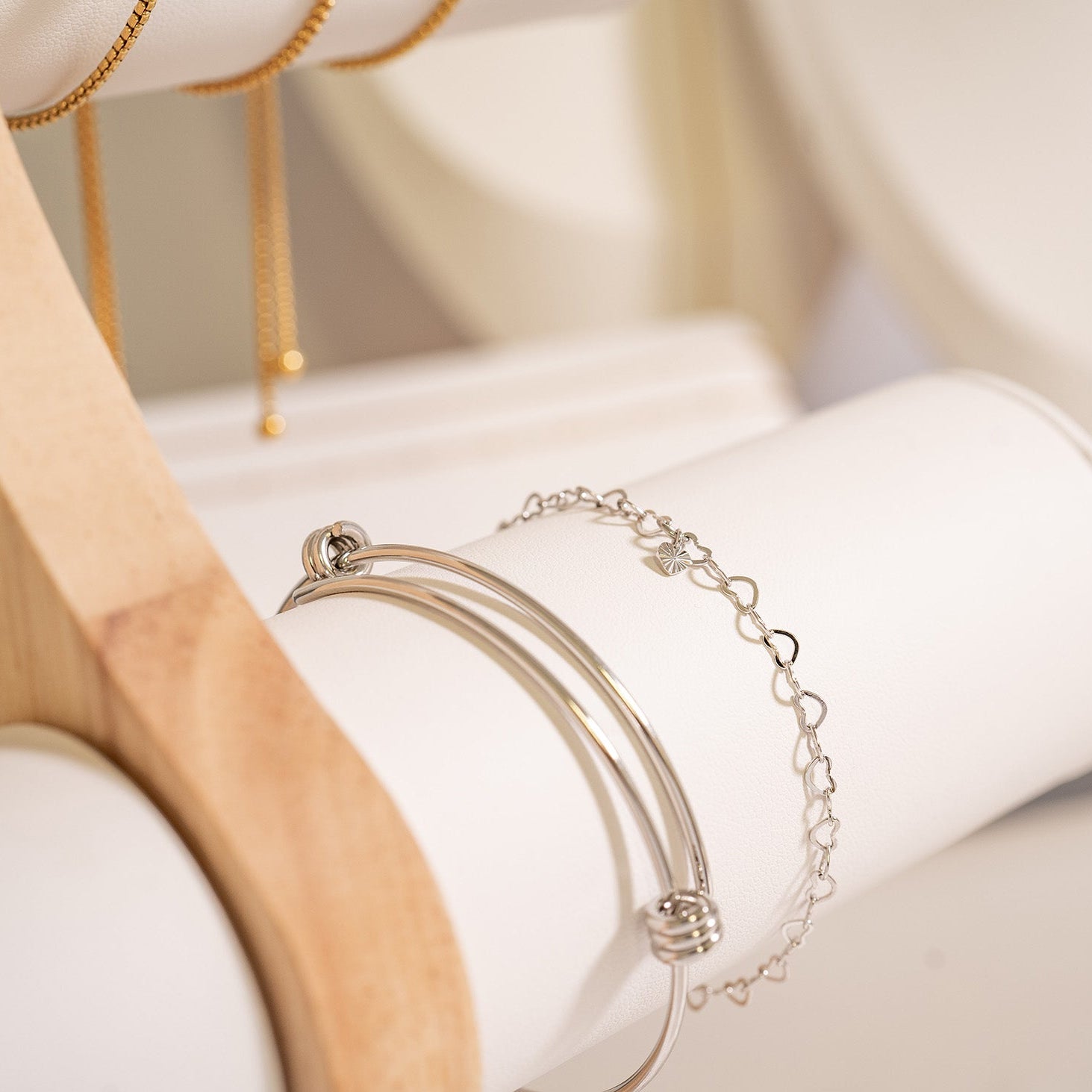 Stainless Steel Expandable Bangle Bracelet / BRJ9032、mySite、dreamappss