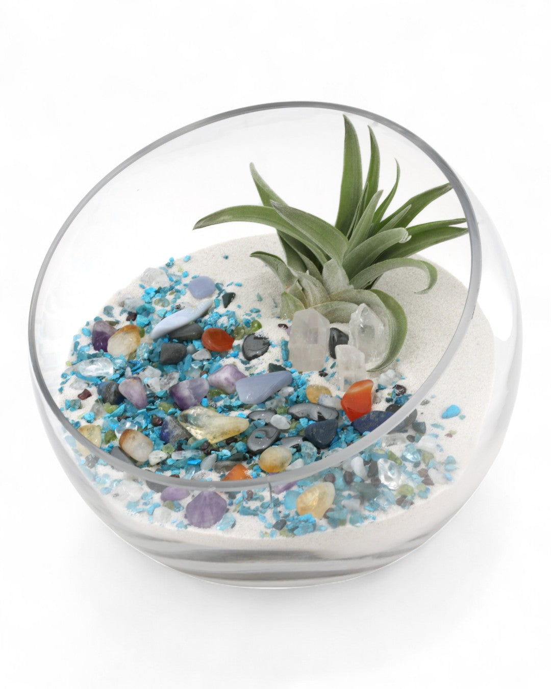 Multicolor Gemstone Terrarium with Healing Quartz、mySite、topwebapps