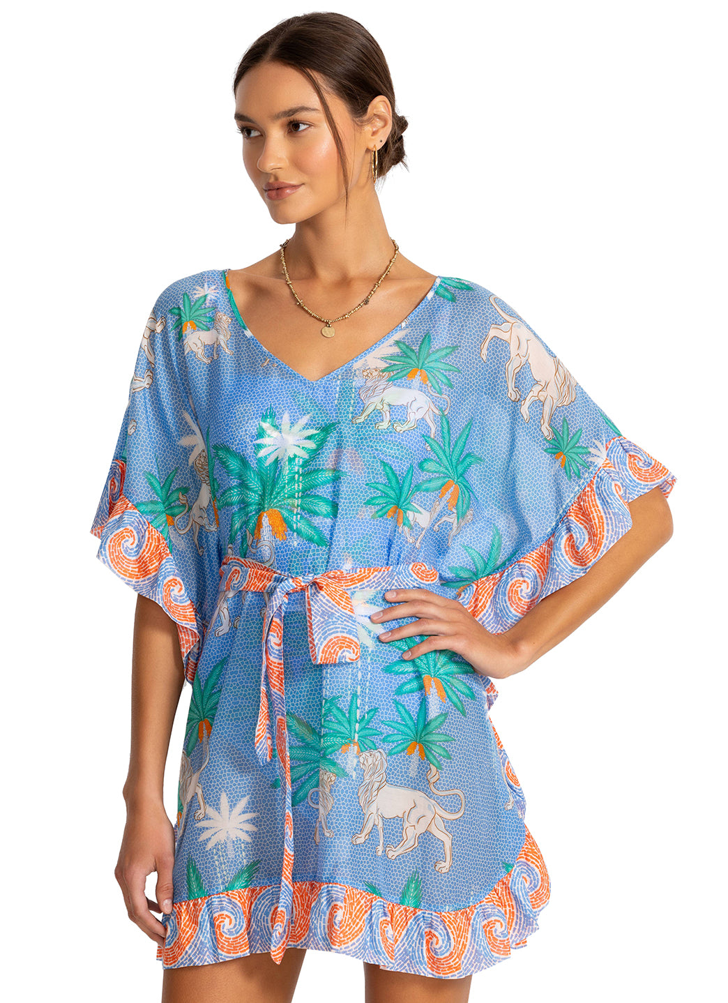 Johnny Was Women's Johnny Was x Paolita Circe's Garden Tulum Kaftan、mySite、noshort