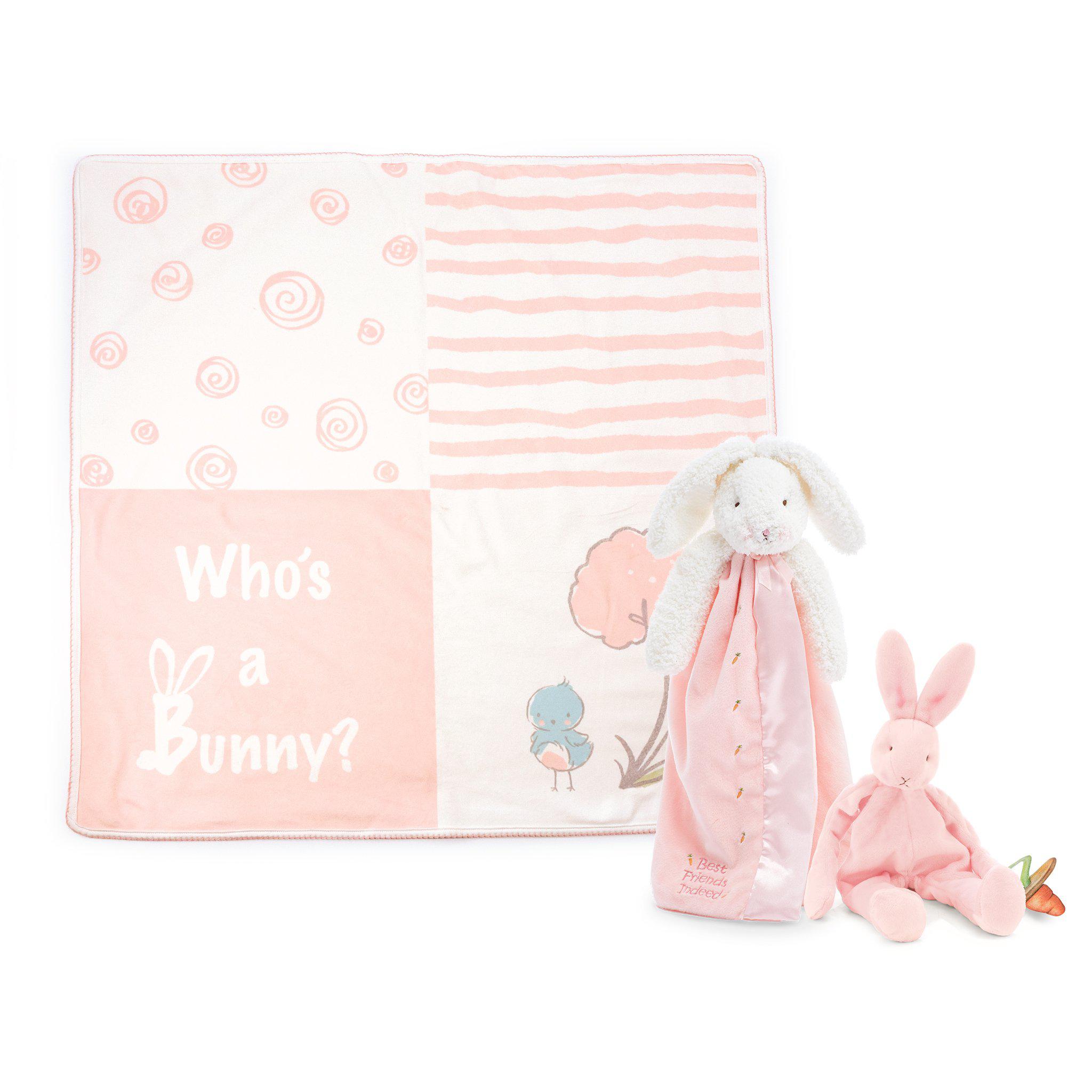 RETIRED - Blossom Bunny Lovies On-The-Go Baby Gift Set、mySite、g9winljtr