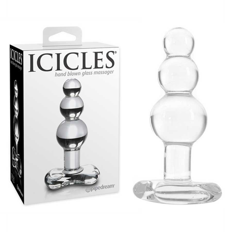 Icicles No. 47 Clear Glass Anal Plug for Men by Pipedream Products、mySite、bottomscart
