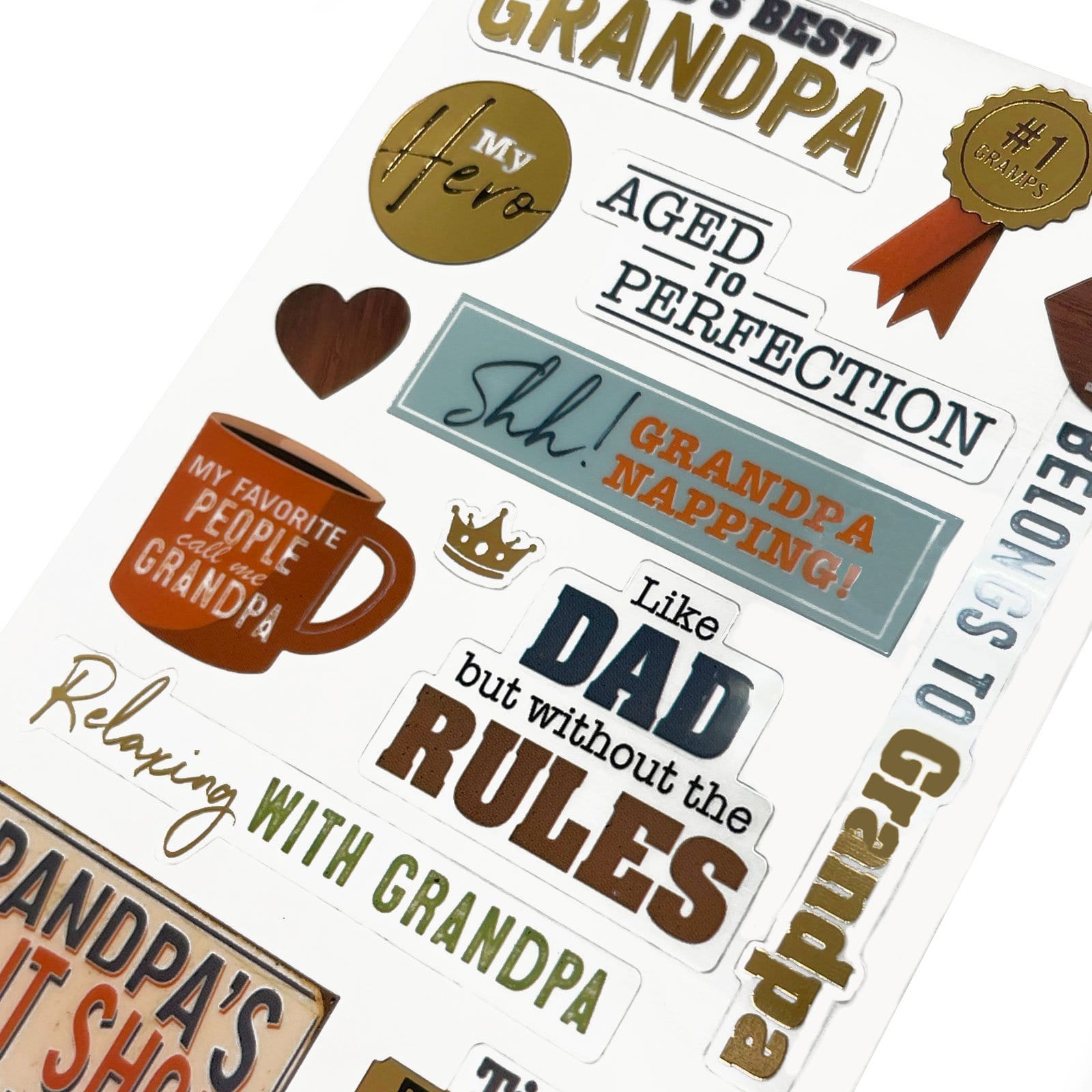  Scrapbook Stickers - Grandpa Family、mySite、ghnorth