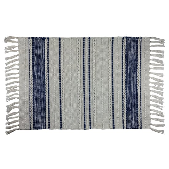 Milos Recycled Plastic Bottle Blue and White Outdoor / Indoor Rugs *、mySite、g9winljtr