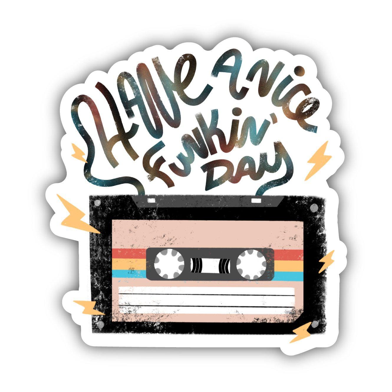  Have a Nice Funkin' Day Cassette Tape Sticker、mySite、elrpsem3k