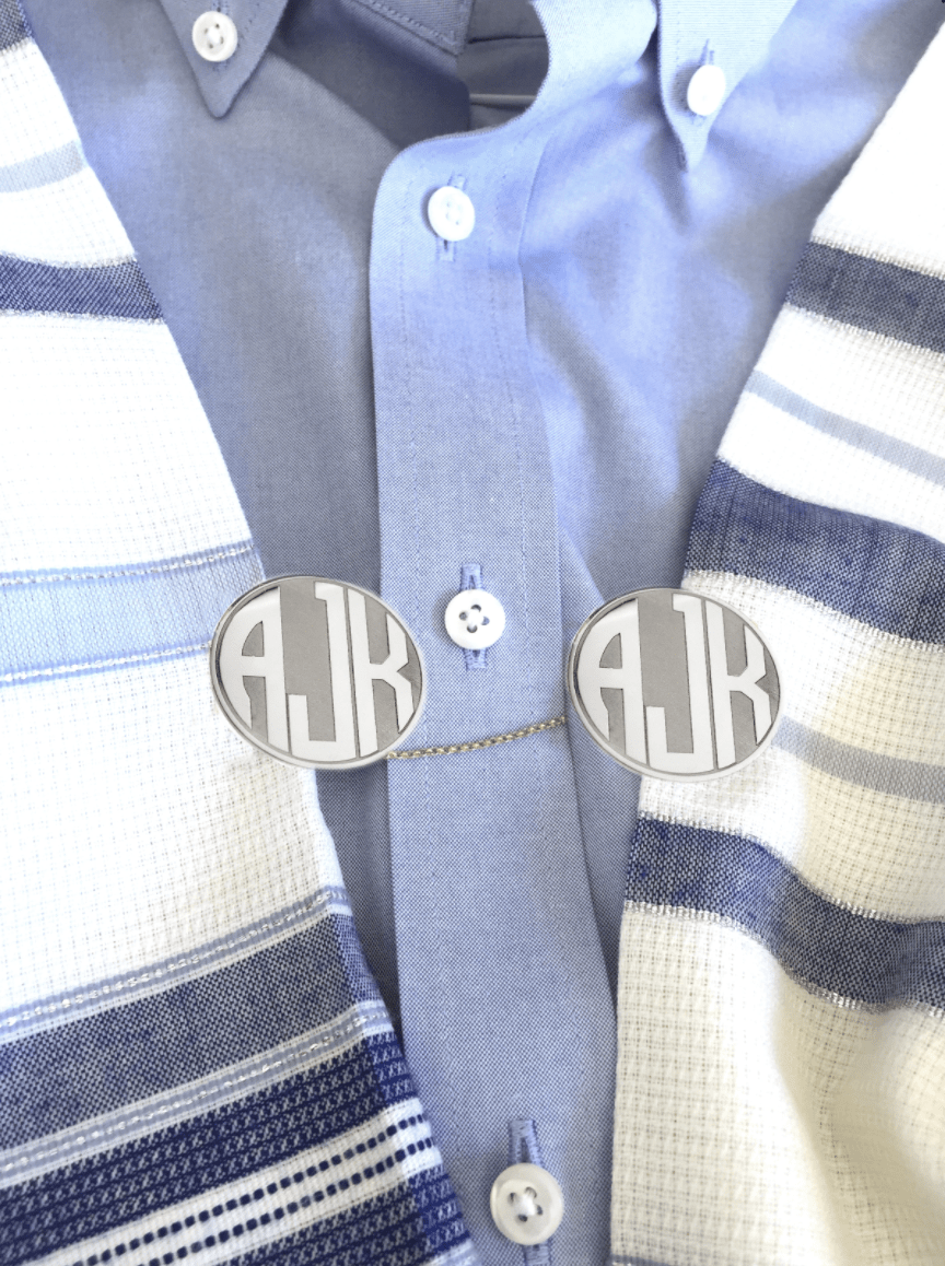 Monogram Sterling Silver Tallis Clips - Classic、mySite、topwebapps