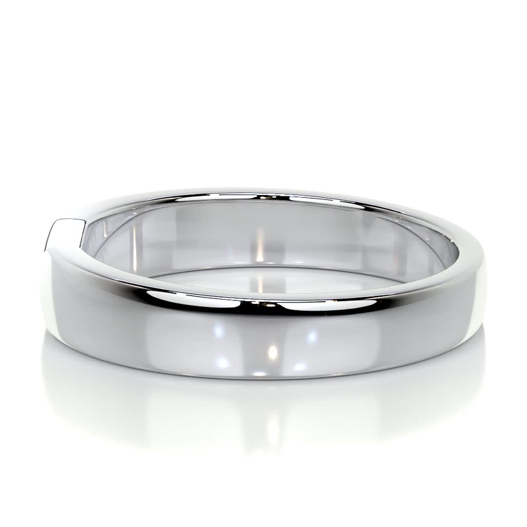 David Men's Wedding Band -18K White Gold、mySite、hinf8tx79
