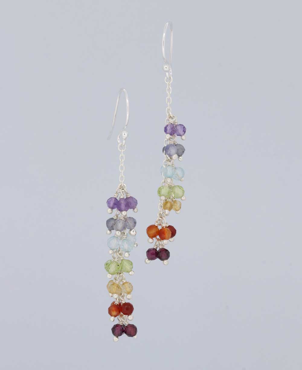 Sterling Silver Chakra Stones Earrings、mySite、topwebapps