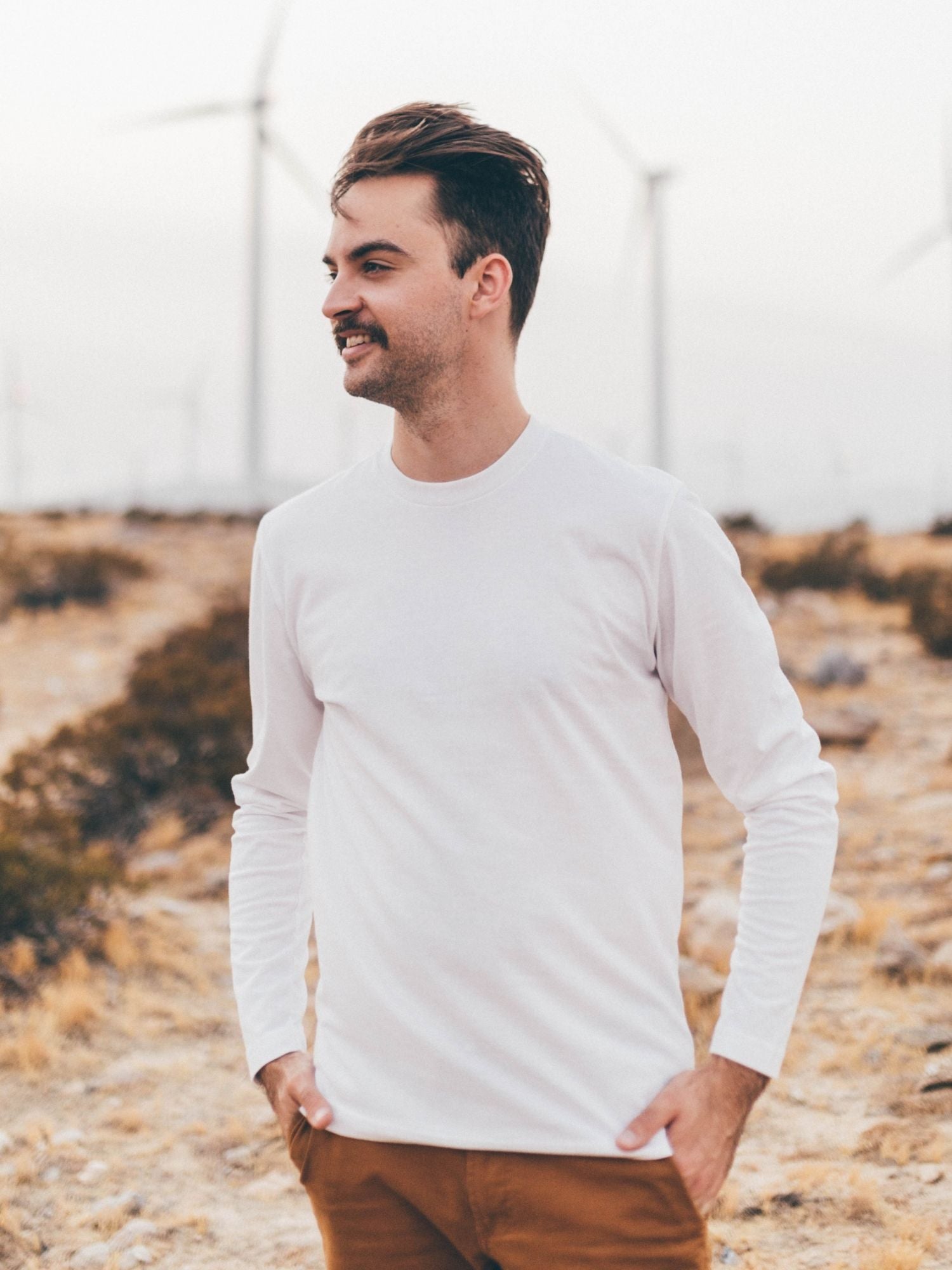  White Long Sleeve Crew Neck、mySite、ghnorth