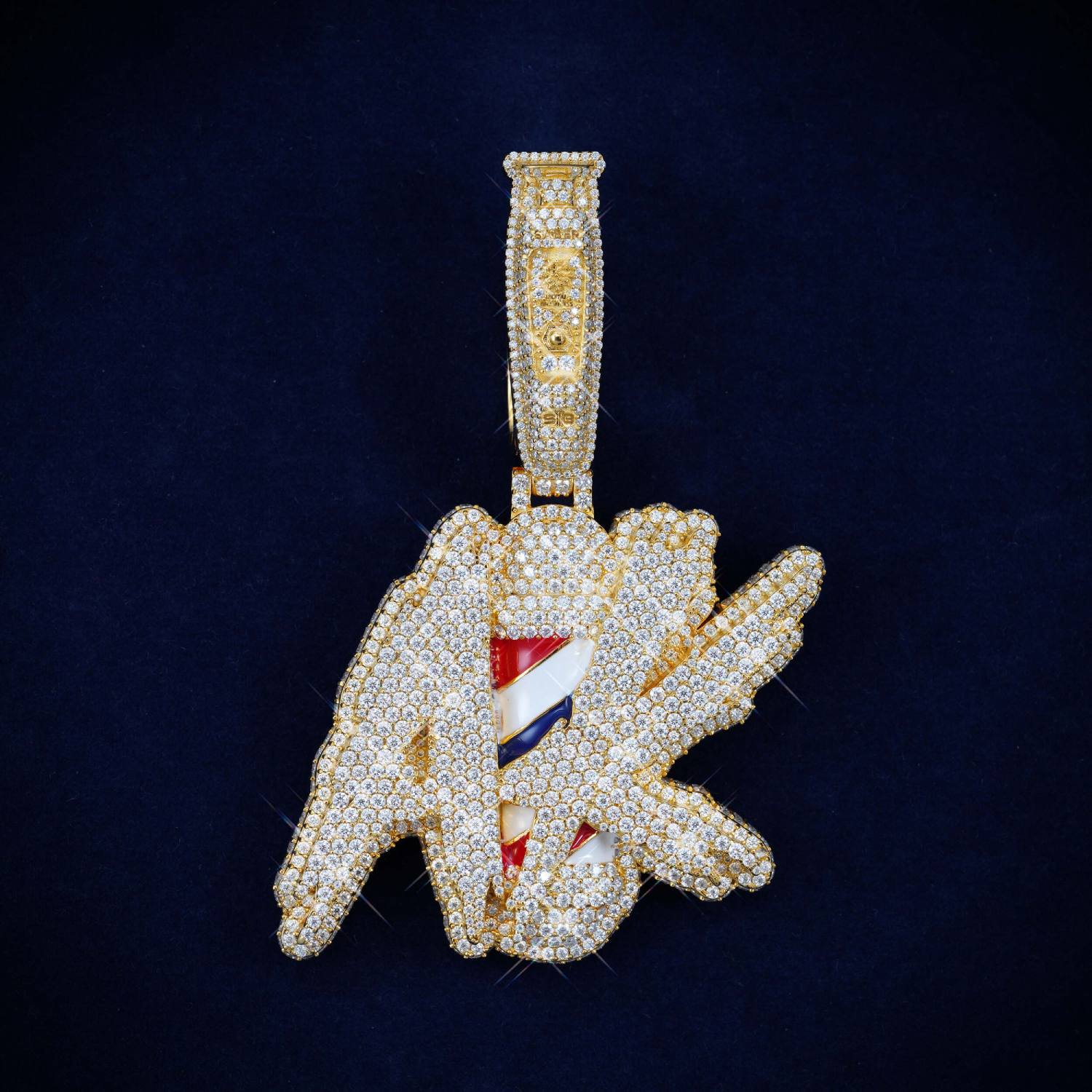 AK Pole Custom Moissanite Circle Pendant 14K Gold、mySite、hinf8tx79