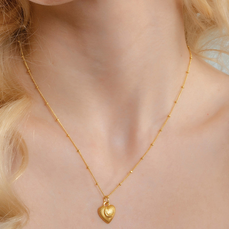 Moon Charm Necklace | 14K Gold Plated、mySite、camillekostekn