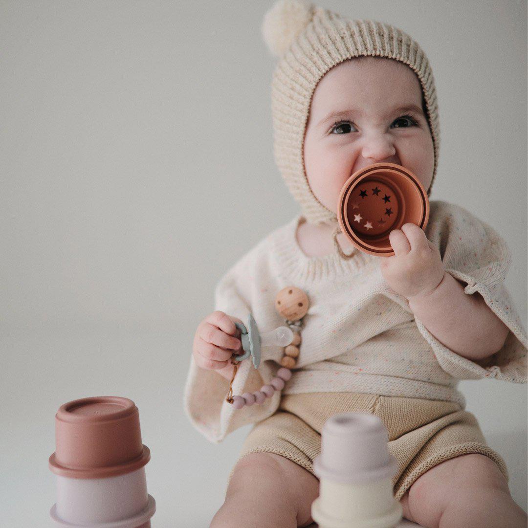  Mushie Stacking Cups Toy - Petal、mySite、merchandisen