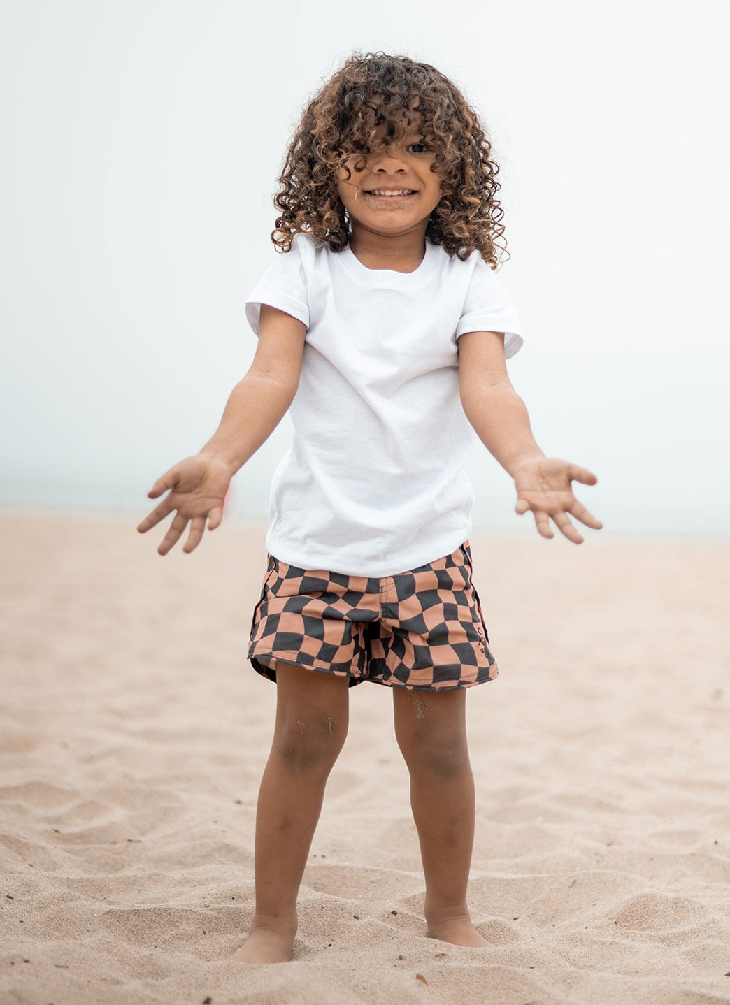 Seaesta Surf Boys' Print Scallop Retro Flare Board Short (Toddler, Little Kid, Big Kid)、mySite、noshort