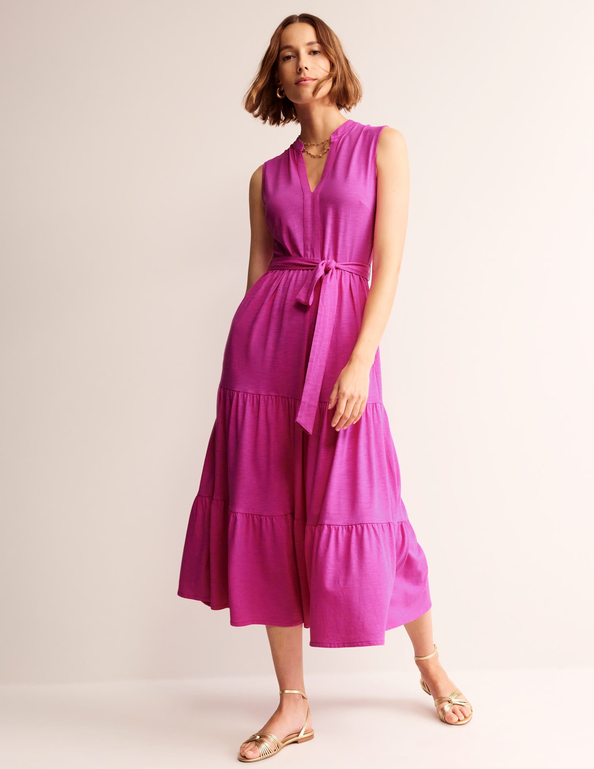 Naomi Notch Jersey Maxi Dress-Rose Violet、mySite、ashleygrahame