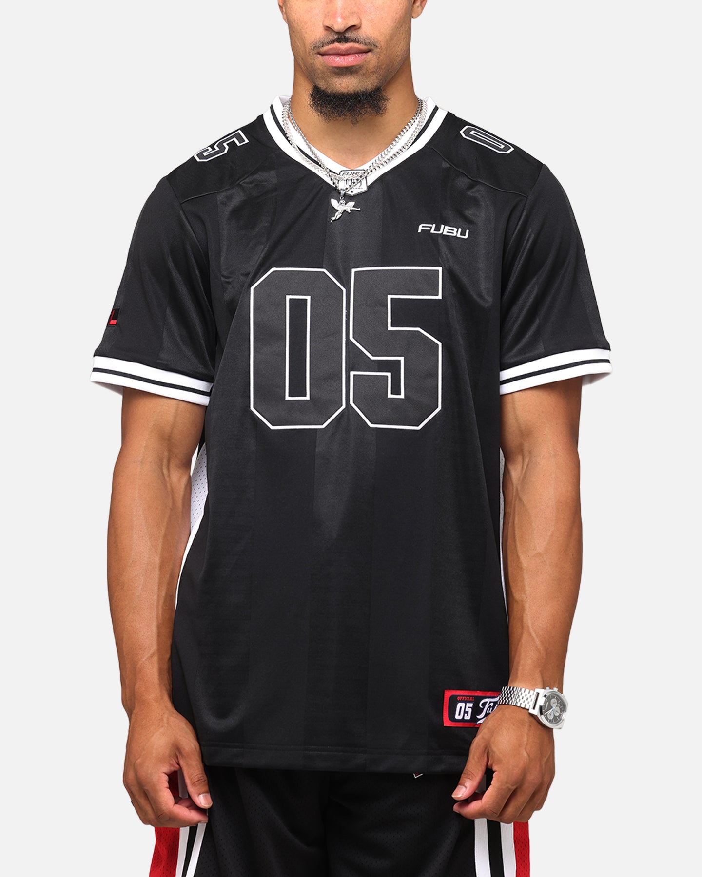 Fubu Corporate Football Jersey Black/White/Red、mySite、zt4zffjzw