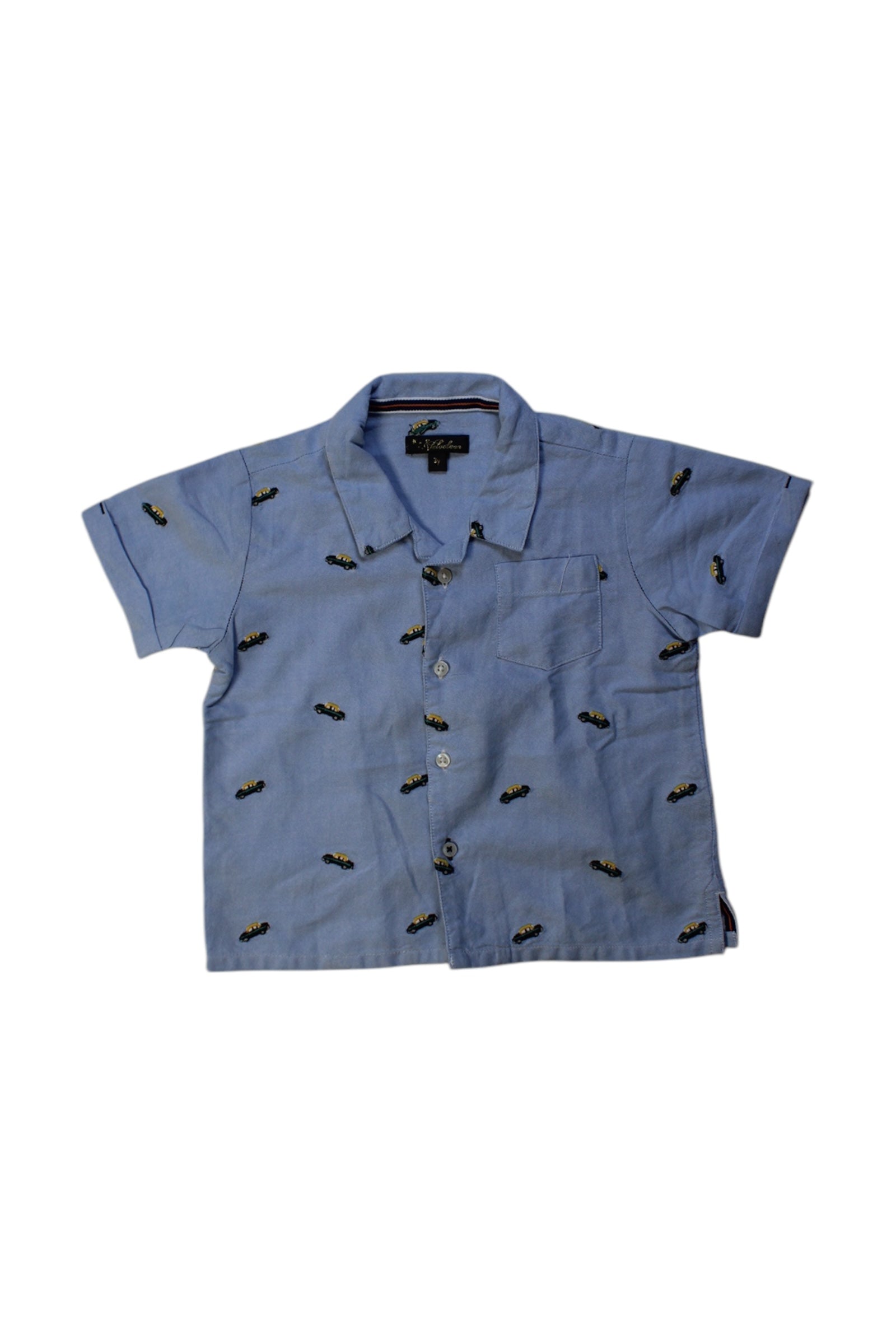 Velveteen Button-Down Short Sleeve Shirt 3T、mySite、g9winljtr