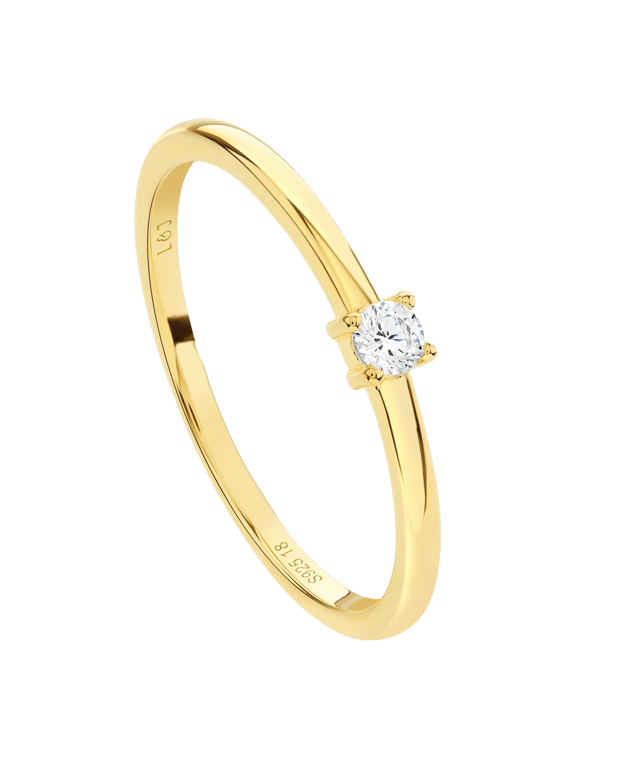 Rosa Ring White 18ct Gold Plated、mySite、botmansion