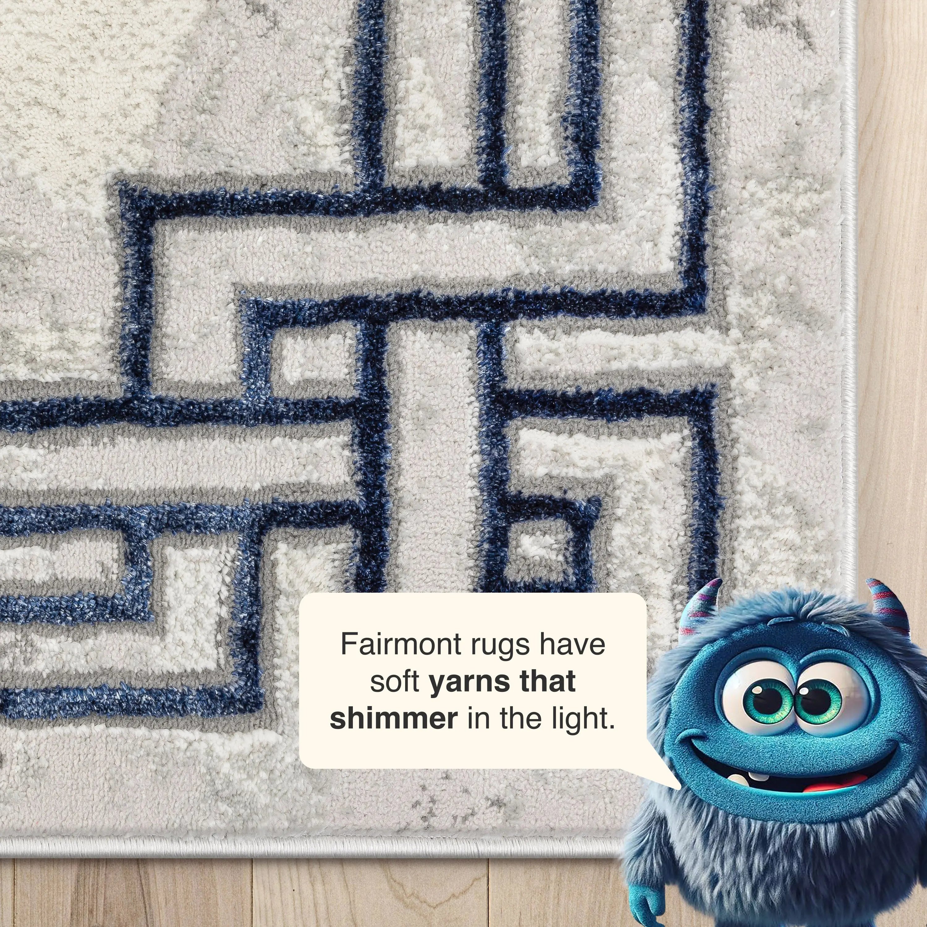 Huntington Retro Marble Border Glam Rug、mySite、gigharbornorthrealestate