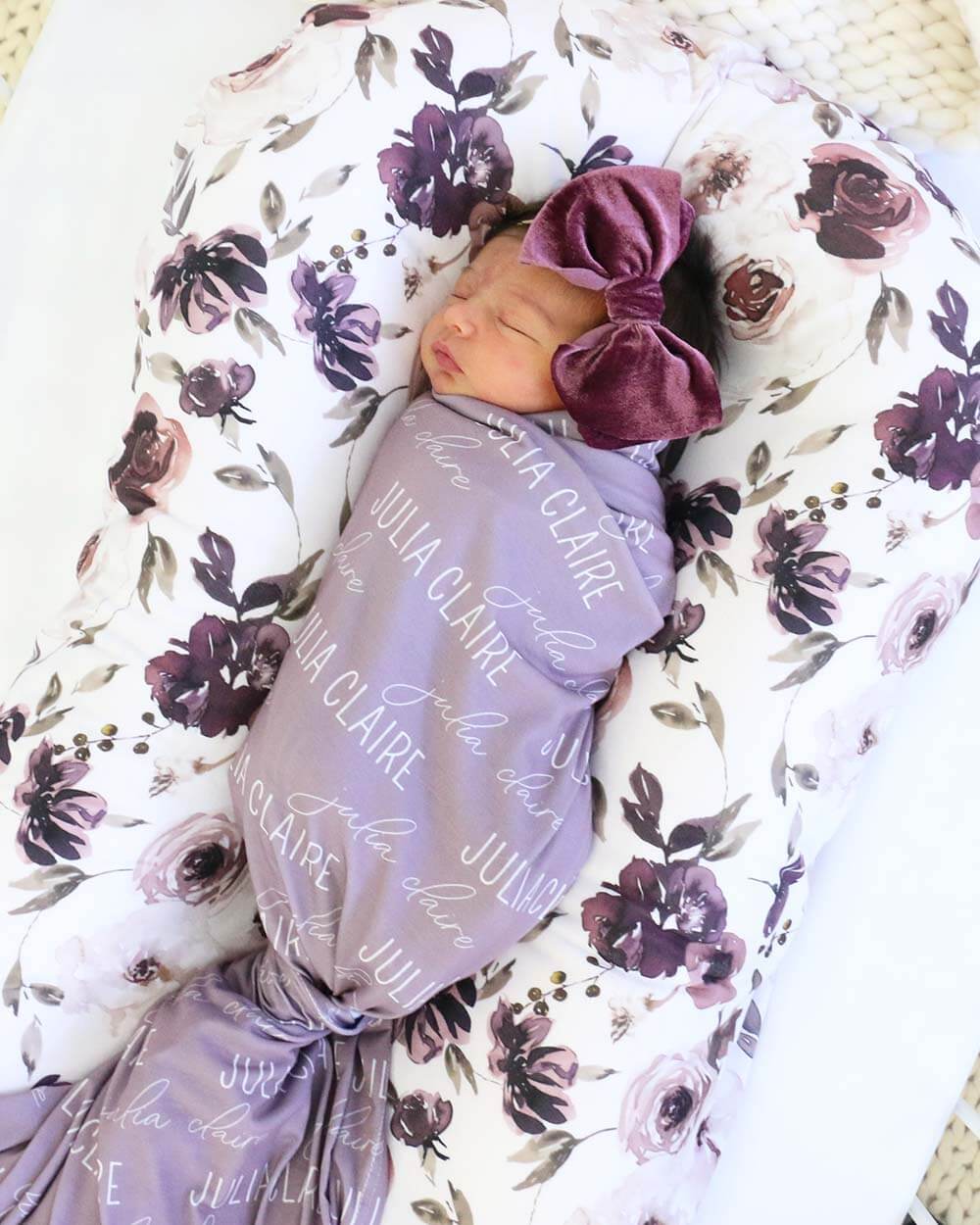  Personalized Dusty Purple Baby Name Swaddle Blanket、mySite、layawaytickets